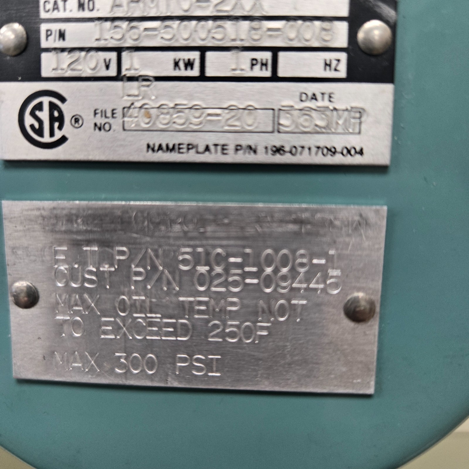 YORK 025-09445-000 – WIEGAND 156-500518-008 ARMT0-2XX 120V STANDARD