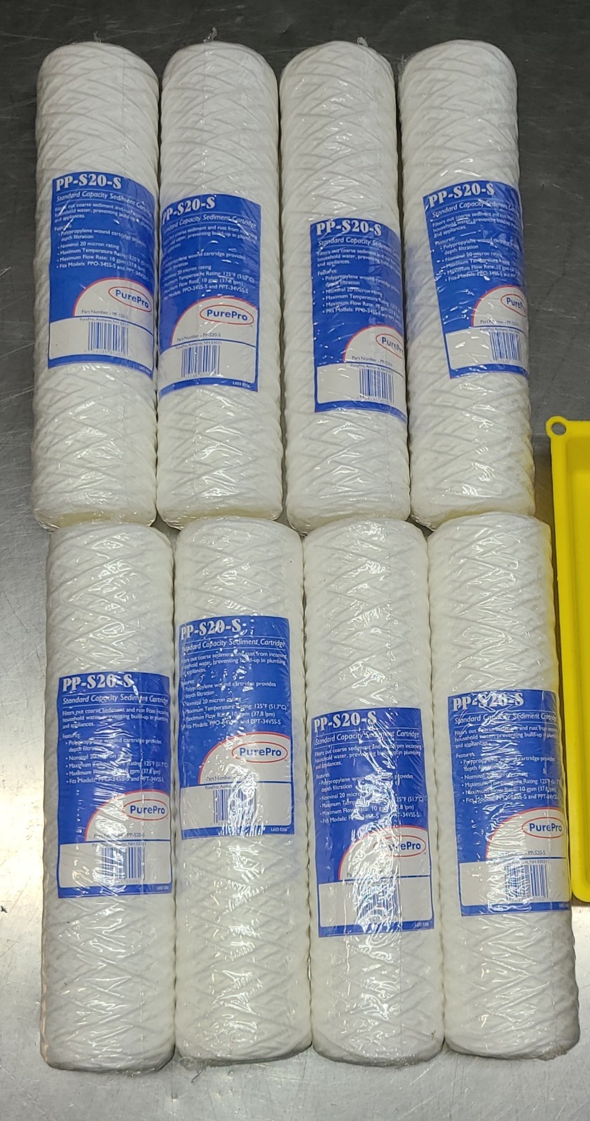 (Lot of 8) PurePro PP-S20-S Standard Capacity Sediment Cartridge