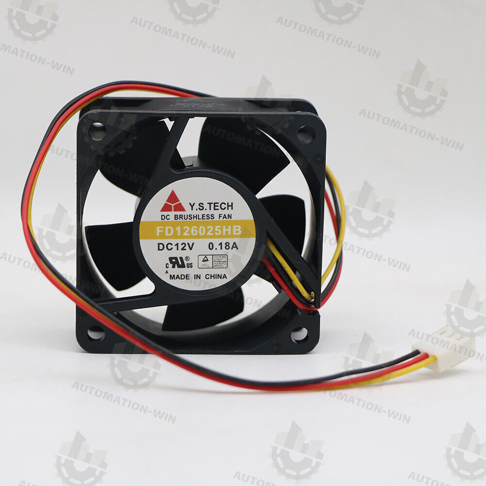 1pc Y.S.TECH FD126025HB 6025 12V 0.18A 6CM chassis cooling fan