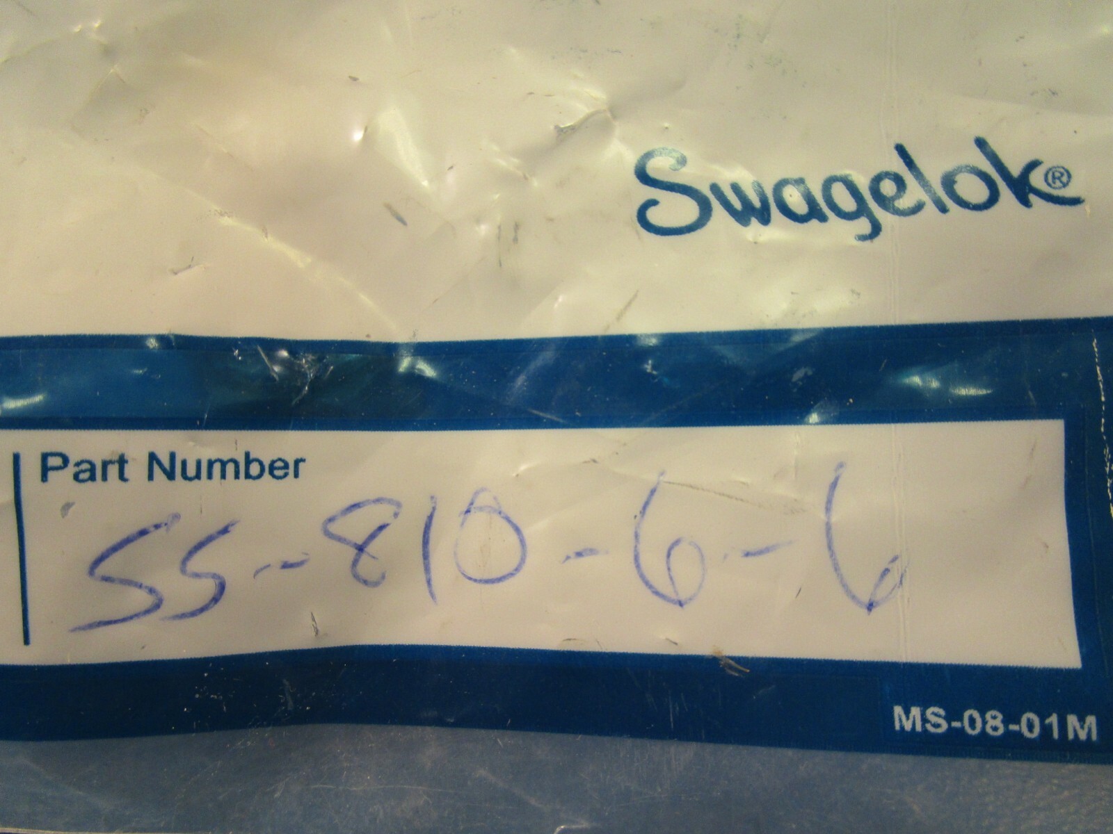 Swagelok SS-810-6-6 Tube Fitting, Reducing Union, 1/2 in. x 3/8 Stainless Steel