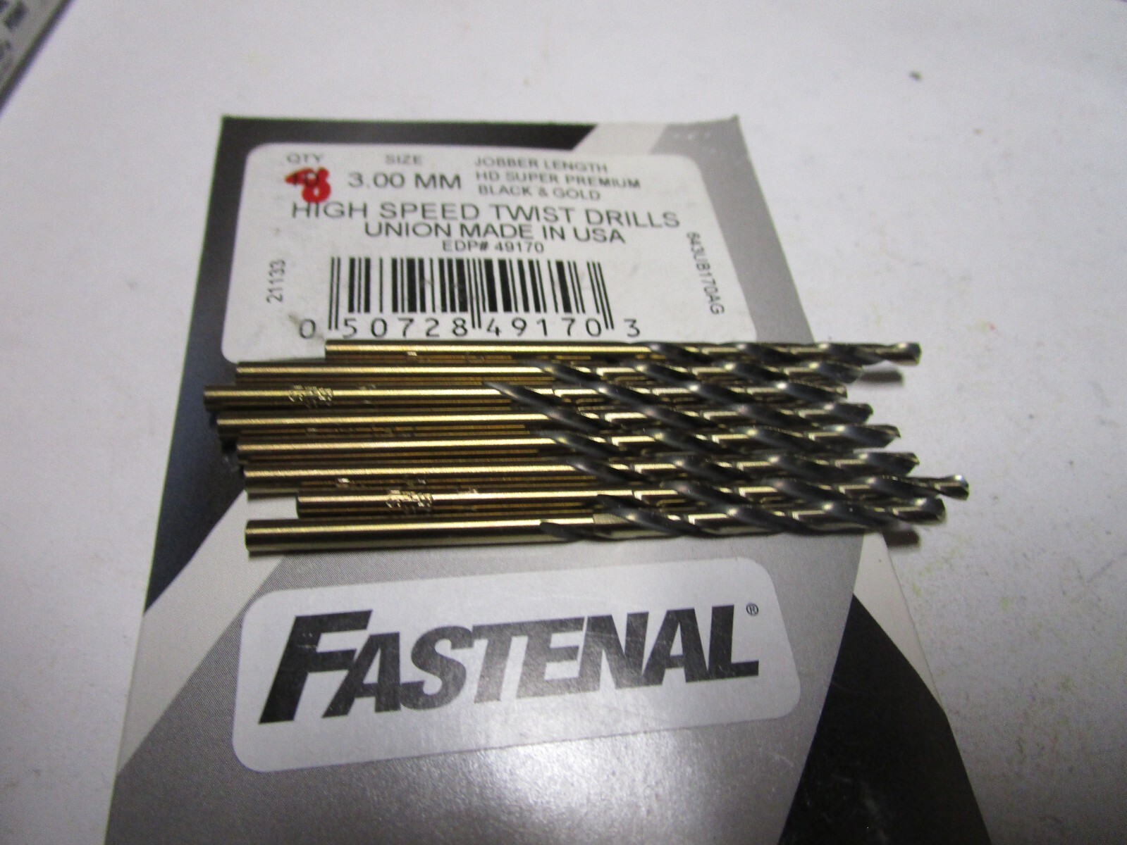 3.0mm Metric Super Premium Drill Bit 135° Split Point QTY 8