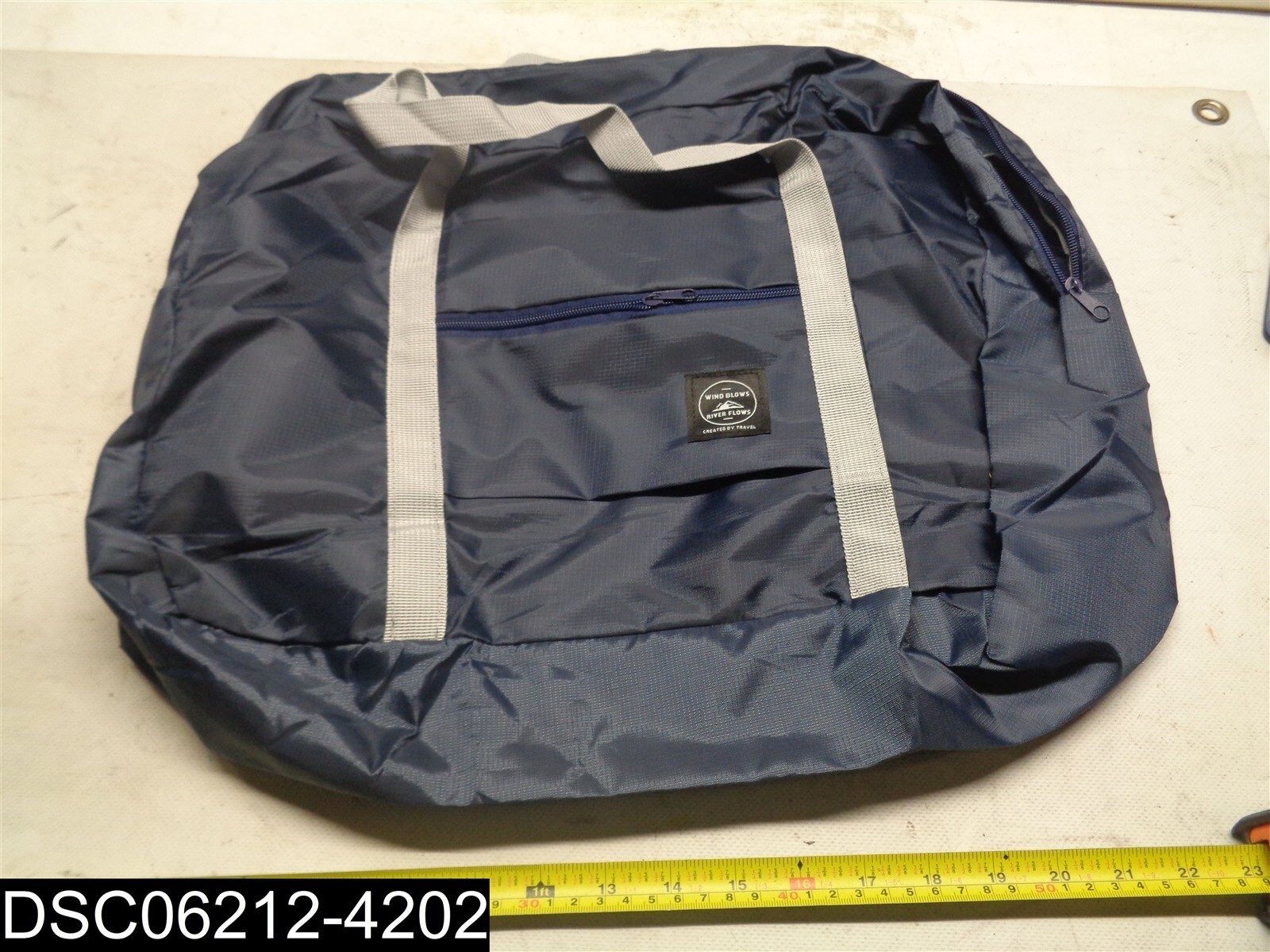 Wind Blows River Flows Travel Duffel Bag Blue Travel Accessory