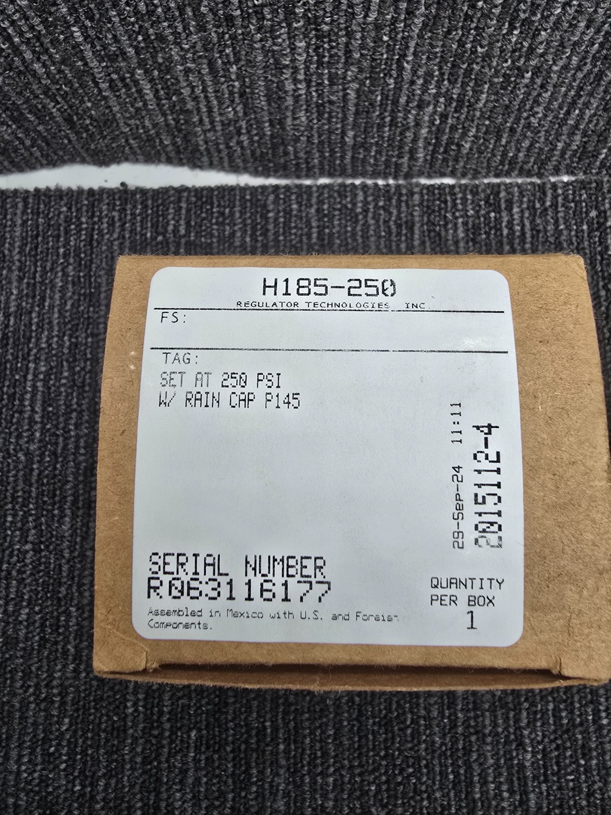 H185-250: Valve-External Relief 3/4″ Mpt 250 Psi