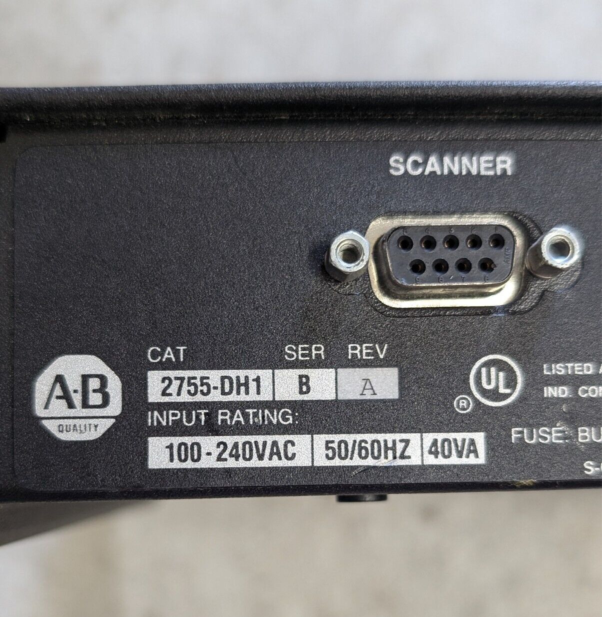 Allen Bradley 2755-DH1 Ser B Rev A Barcode Decoder Device
