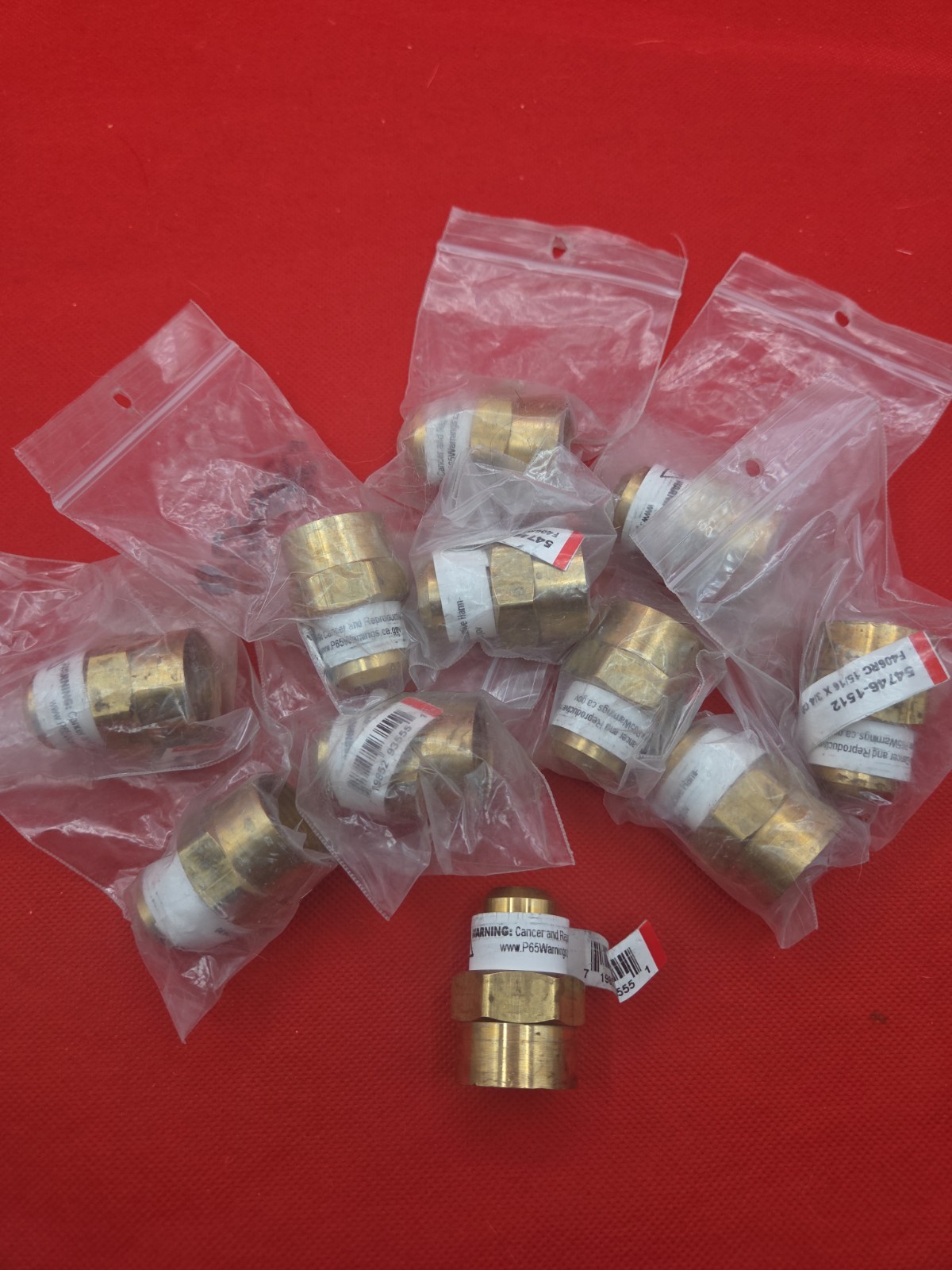 Anderson Metal 15/16″ FPT Flared x 3/4″ MPT – Brass Hex Adapter – Pack of 11