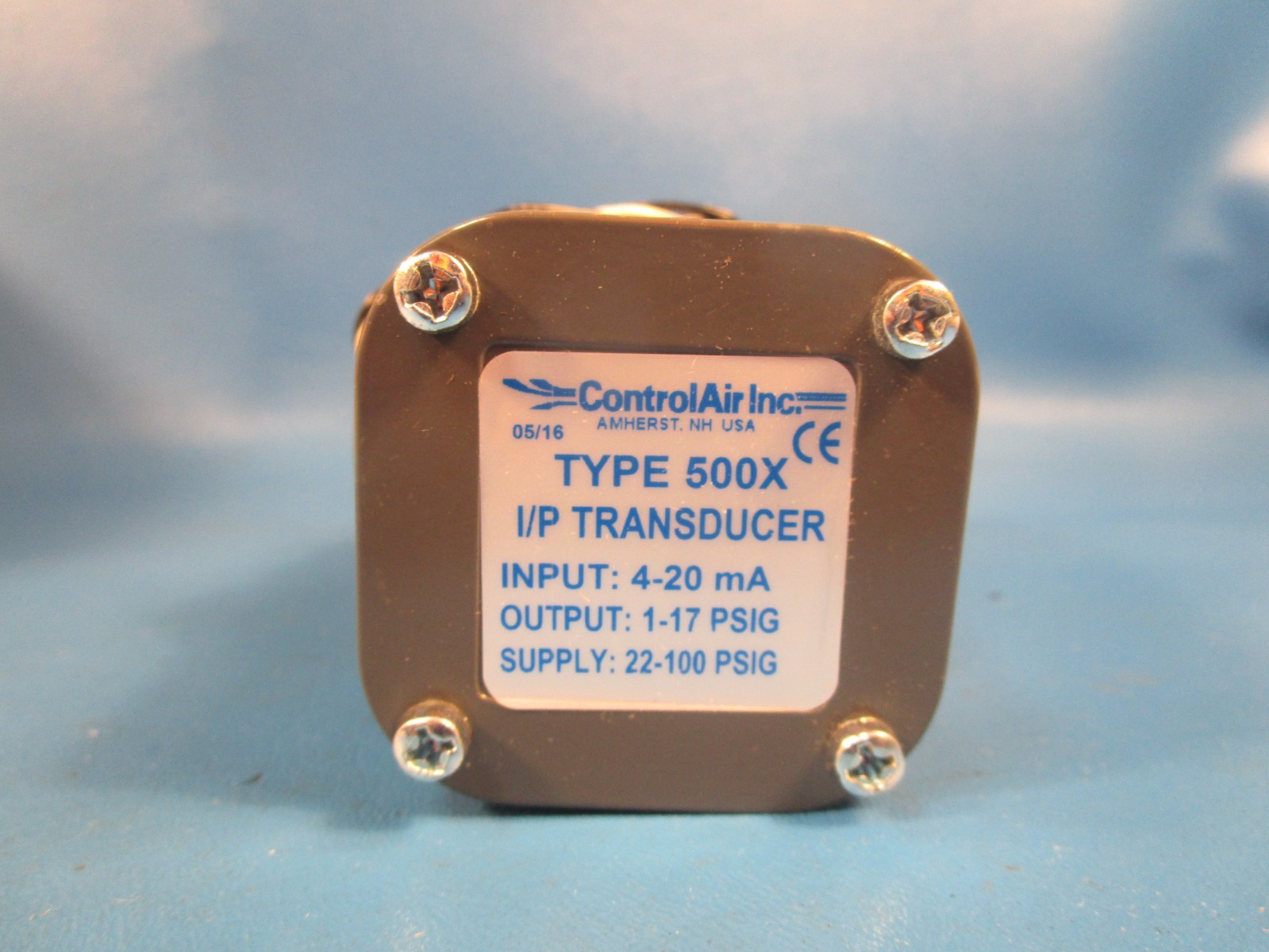 Control Air Inc. 500-AFW, TRANSDUCER, 4-20 mA, 1-17 PSI, ELECTRO-PNEUMATIC