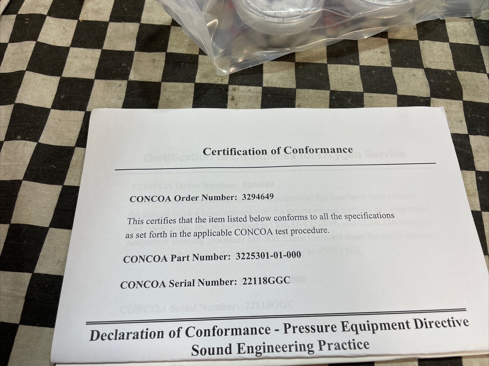 Concoa 3225301-01-000, 322530101000, Nitrogen Gas Regulator 1000 PSI & 4000 PSI