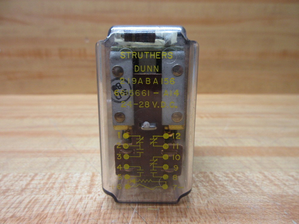 Struthers Dunn 219ABA156 24-28 VDC Relay 6615661-A14