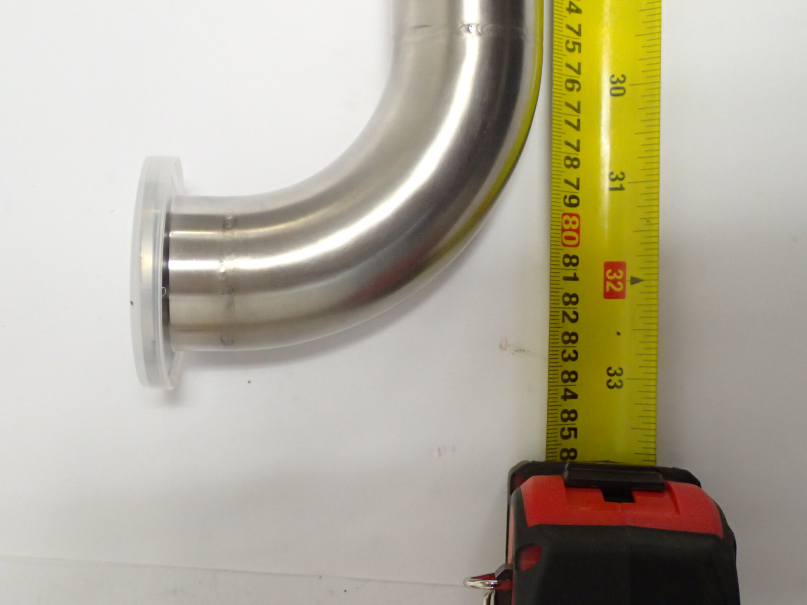 MBRAUN KF 40 COMPATIBLE PIPE WITH ELBOW HELIUM LEAK 1×10^-6 75cm LONG