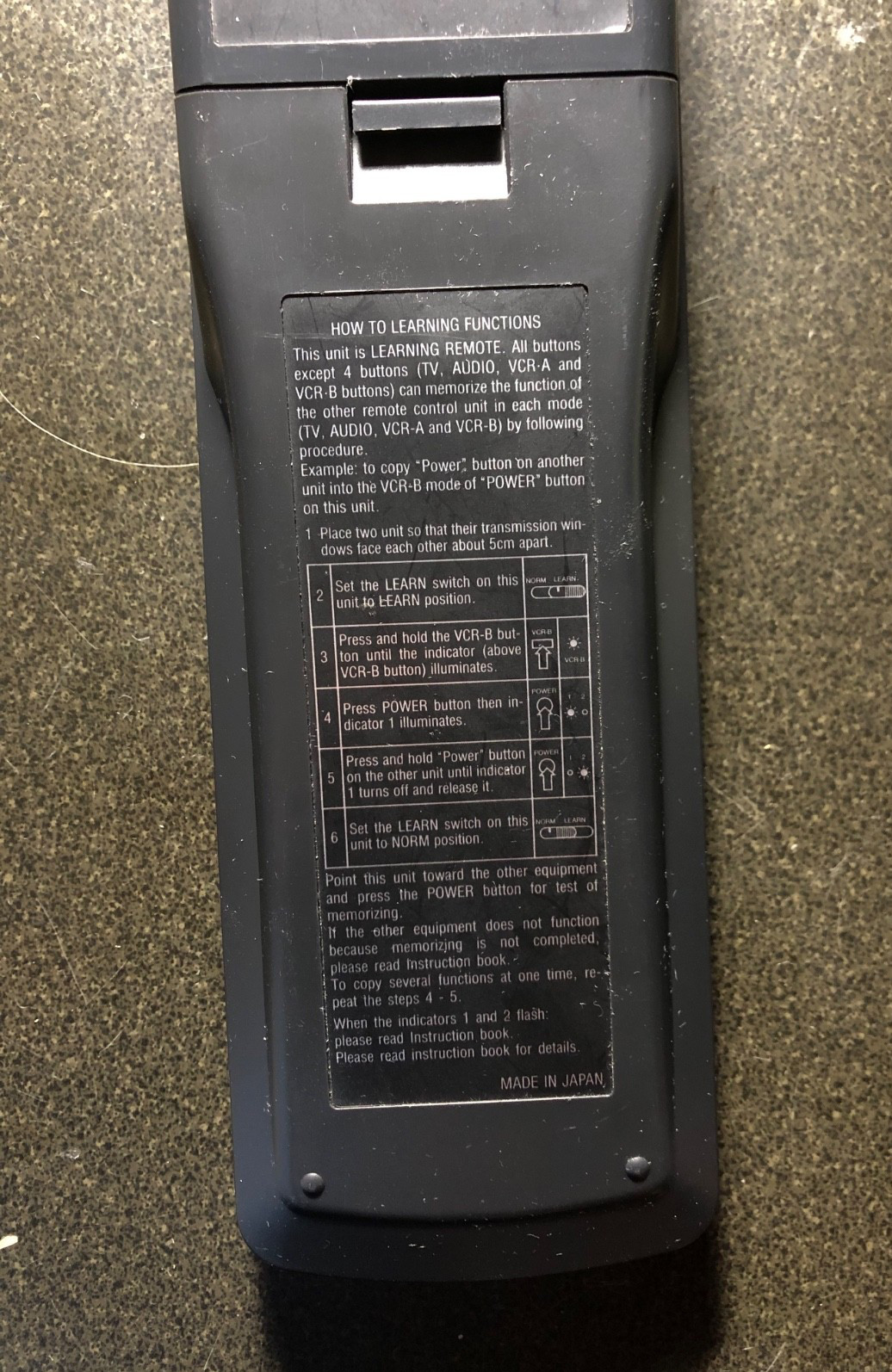Vintage Mitsubishi 939P308A1 Remote Control