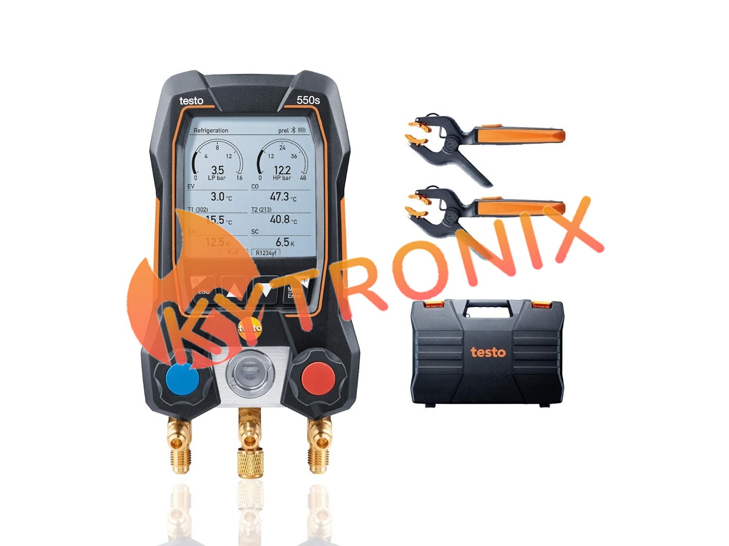 Testo 550s SMART KIT 2-Valve Digital Manifold/Wireless Temp Probe