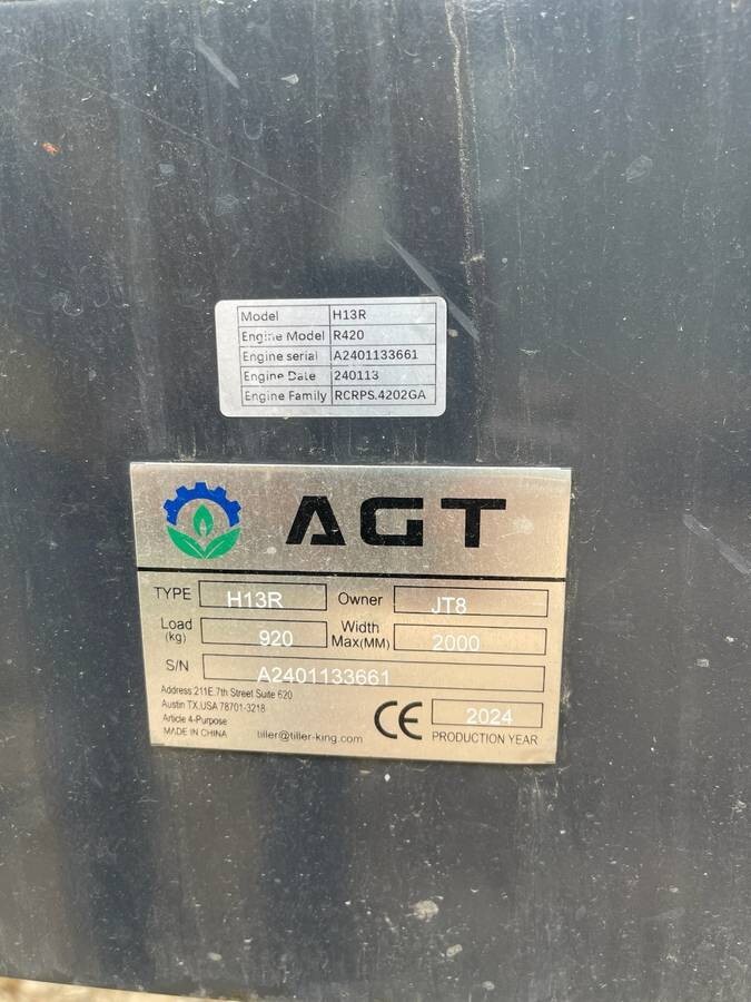 2024 AGT H13R 1 TON ENCLOSED CAB – “ONLY TOP CAB WITH DOOR”
