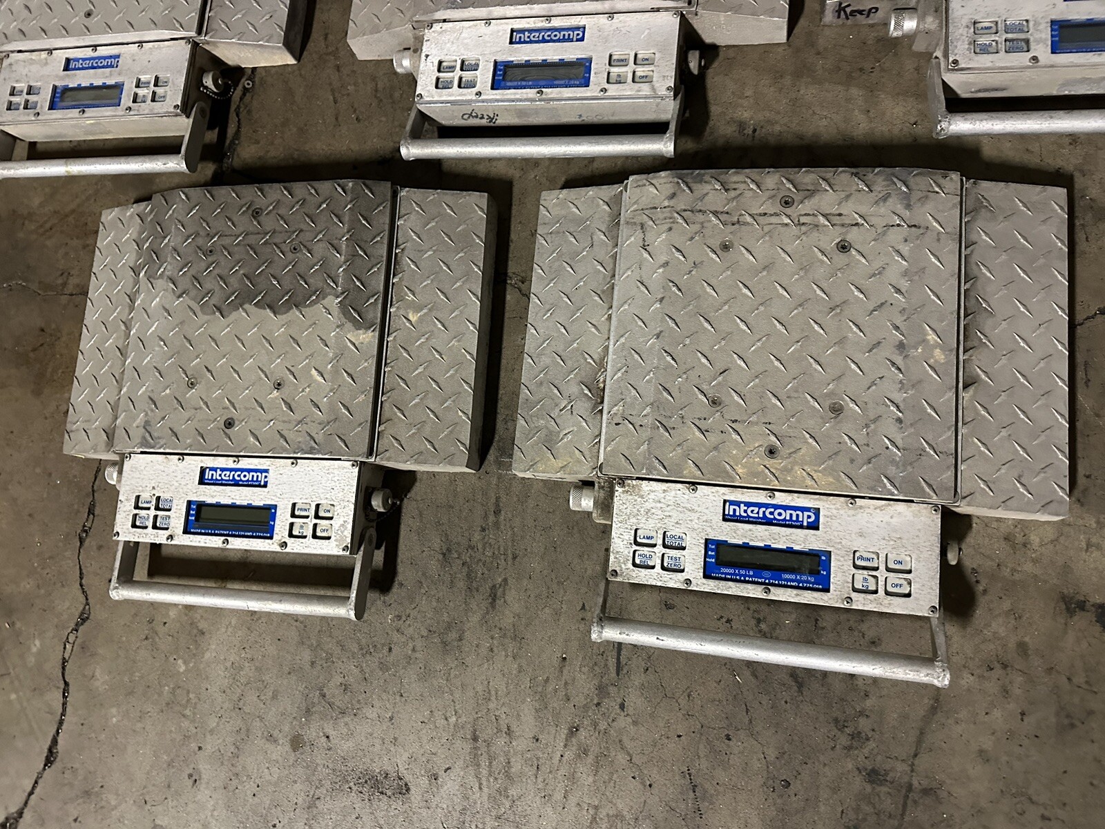 *LOT OF 11* Intercomp Wheel Load Weigher PT300 Scale 20000 X 50 LB 10000 X 20 kg