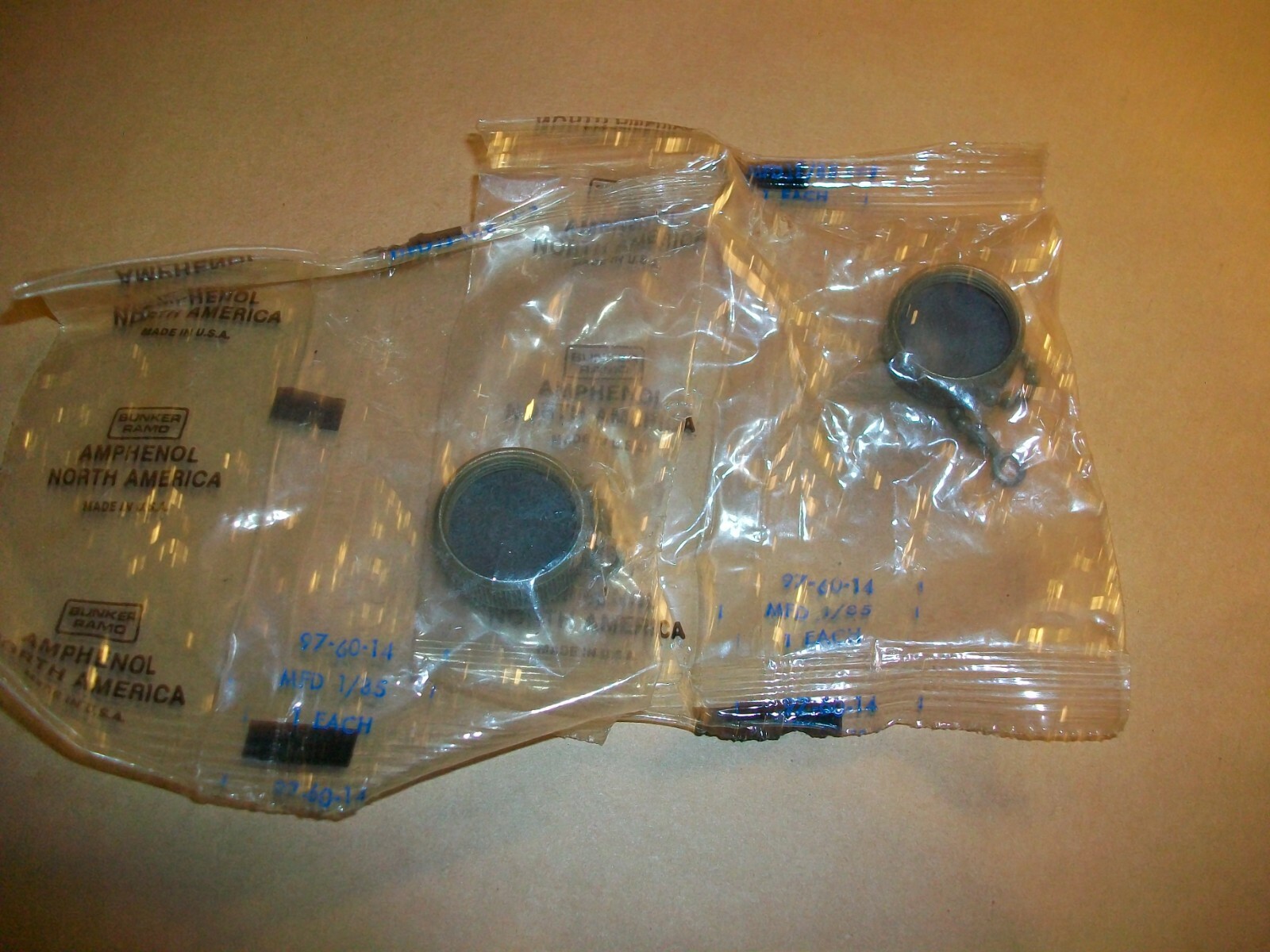 2PC Amphenol MS Military Connector Dust cap 97-60-14 NEW