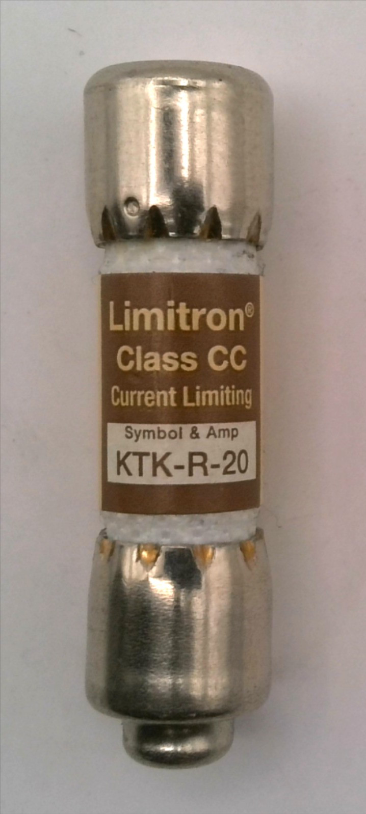 BUSSMANN KTK-R-20 UL CLASS CC FUSE, 20A, 600V AC