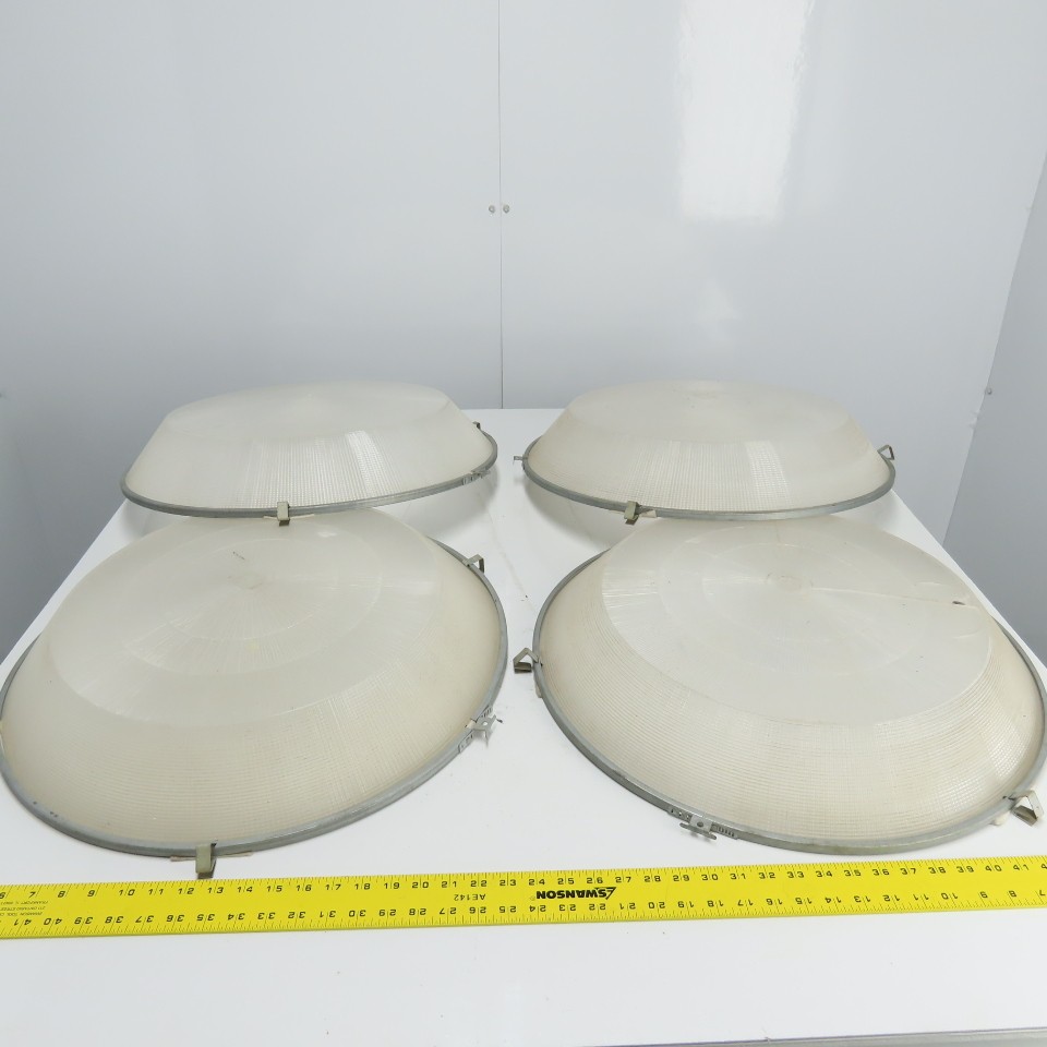 22-1/2″ OD Plastic Light Fixture Lense Cover 4″ Height Lot Of 4