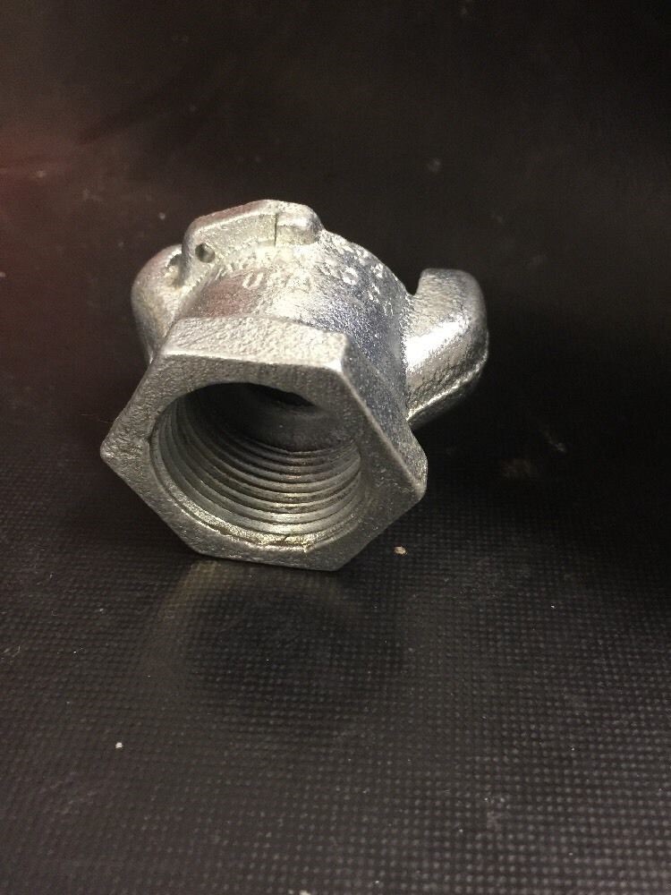 Galvanized Dixon V&C AM13 X-X4 Iron Hose Fitting 2-Lug Coupling 1″ FNPT