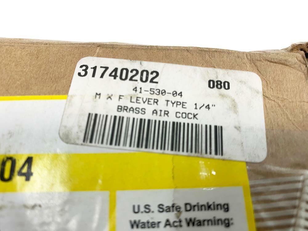 Box of 35 Qty MSC Conbraco 31740202 Brass Air Cock 1/4″ Pipe, Lev FREE FAST SHIP