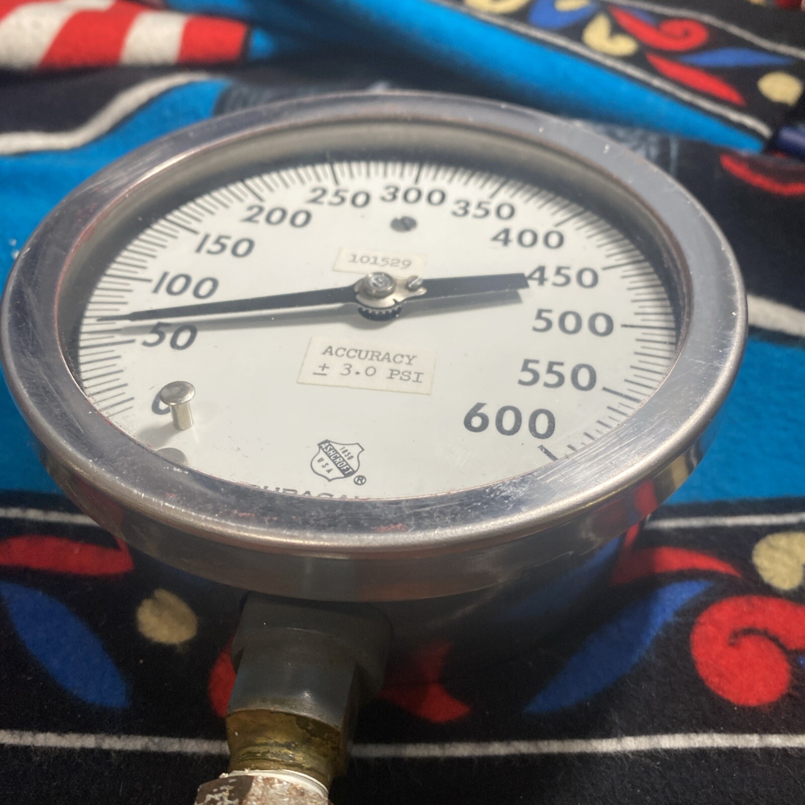 ASHCROFT 600 DURAGAUGE 4 1/2″ Used Vintage Bronze Tube
