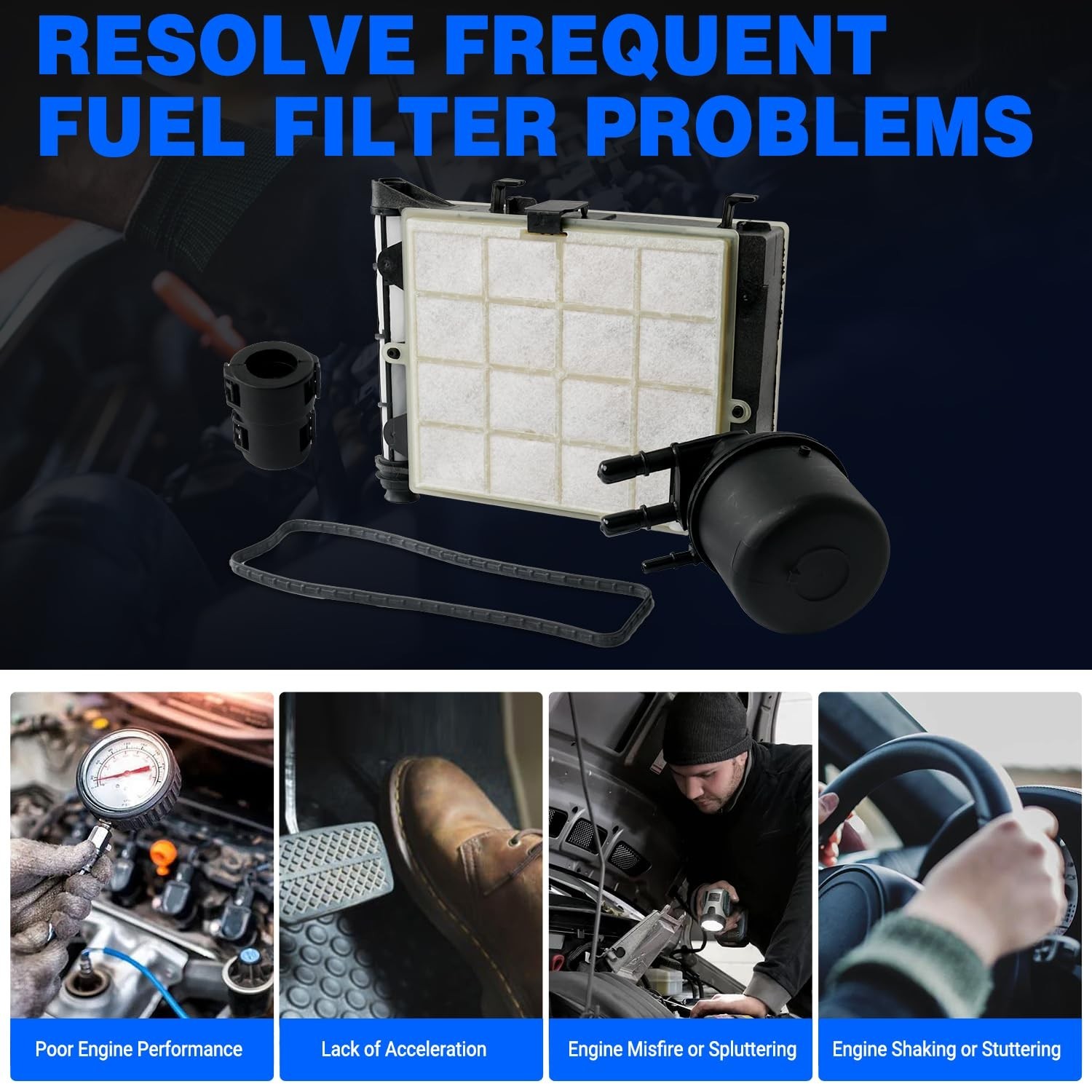 6.7 Powerstroke Diesel Fuel Filter Element, Fuel/Water Separator Compatible w…
