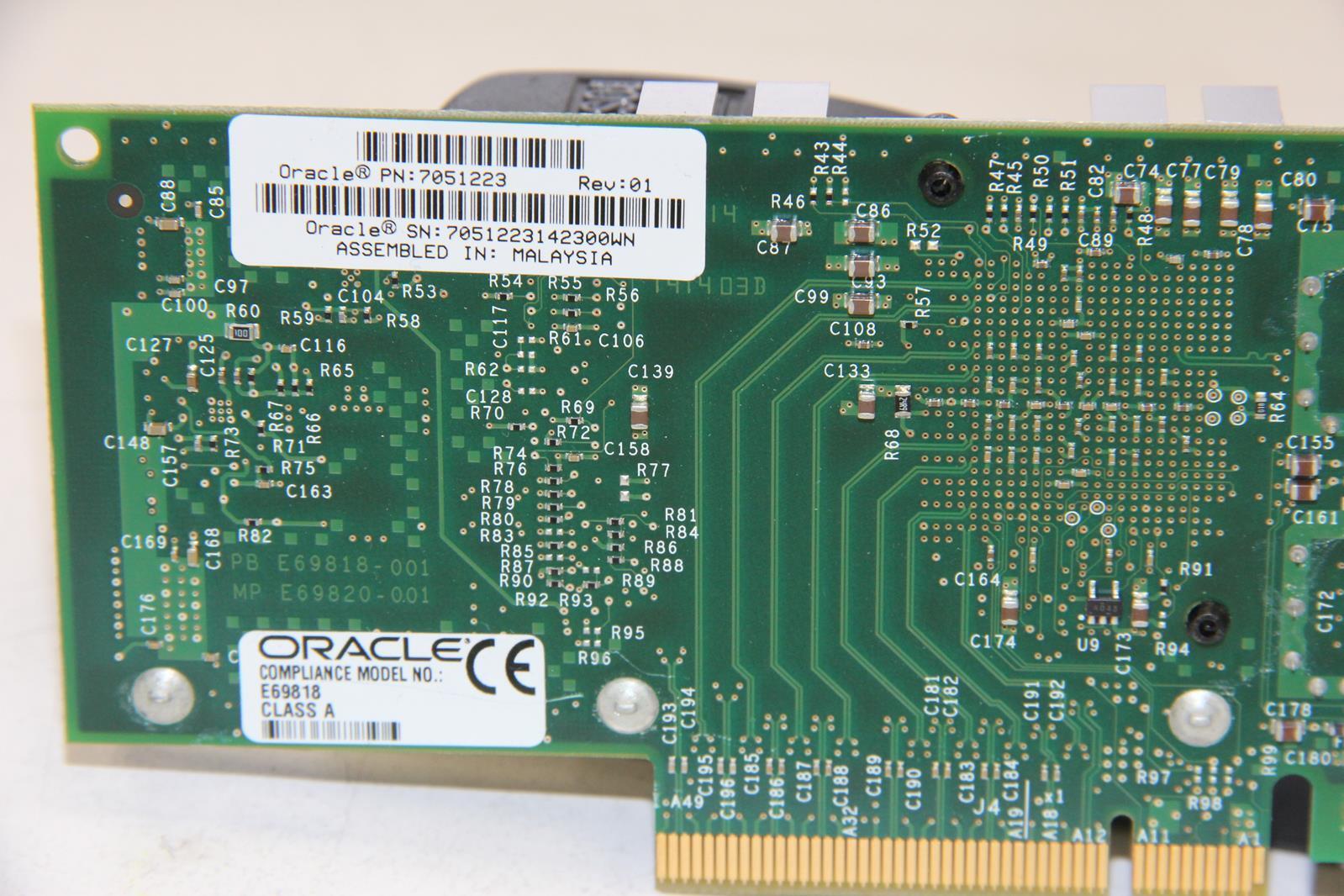 Oracle 7051223 Intel X520-DA2 Dual Port 10GbE SFP+ Network Card
