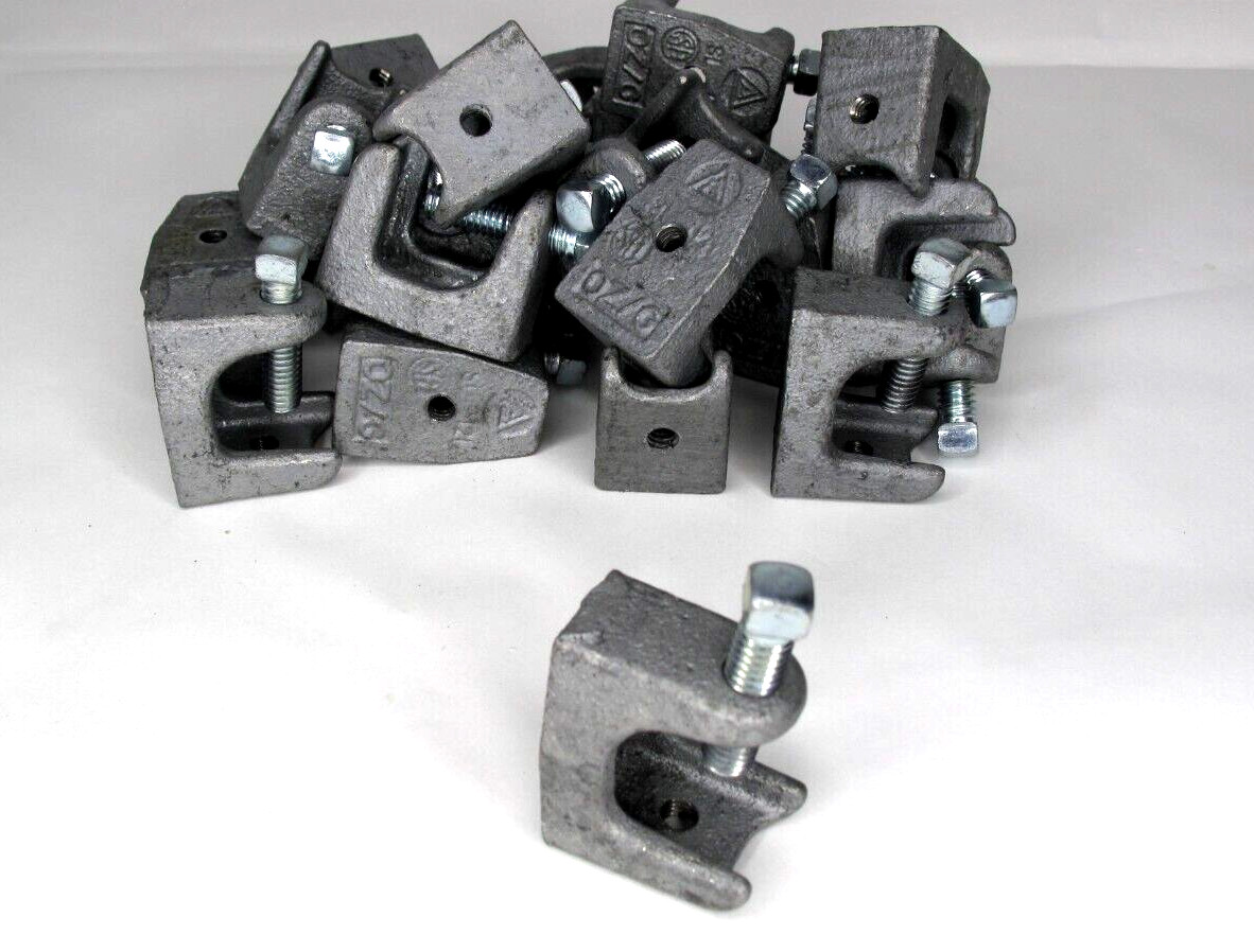 25 NEW BH-500 APPLETON BEAM CLAMP 1″ 15/16 Jaw Opening 1/4-20 THREAD HIGH IRON
