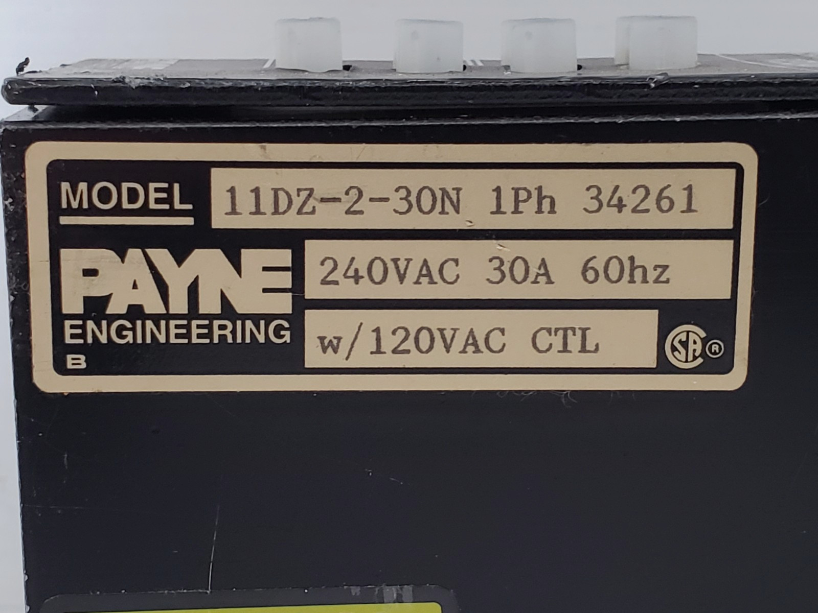 PAYNE ENGINEERING 11DZ-2-30N SOLID STATE RELAY 30A 240V AC W/120VAC CTL