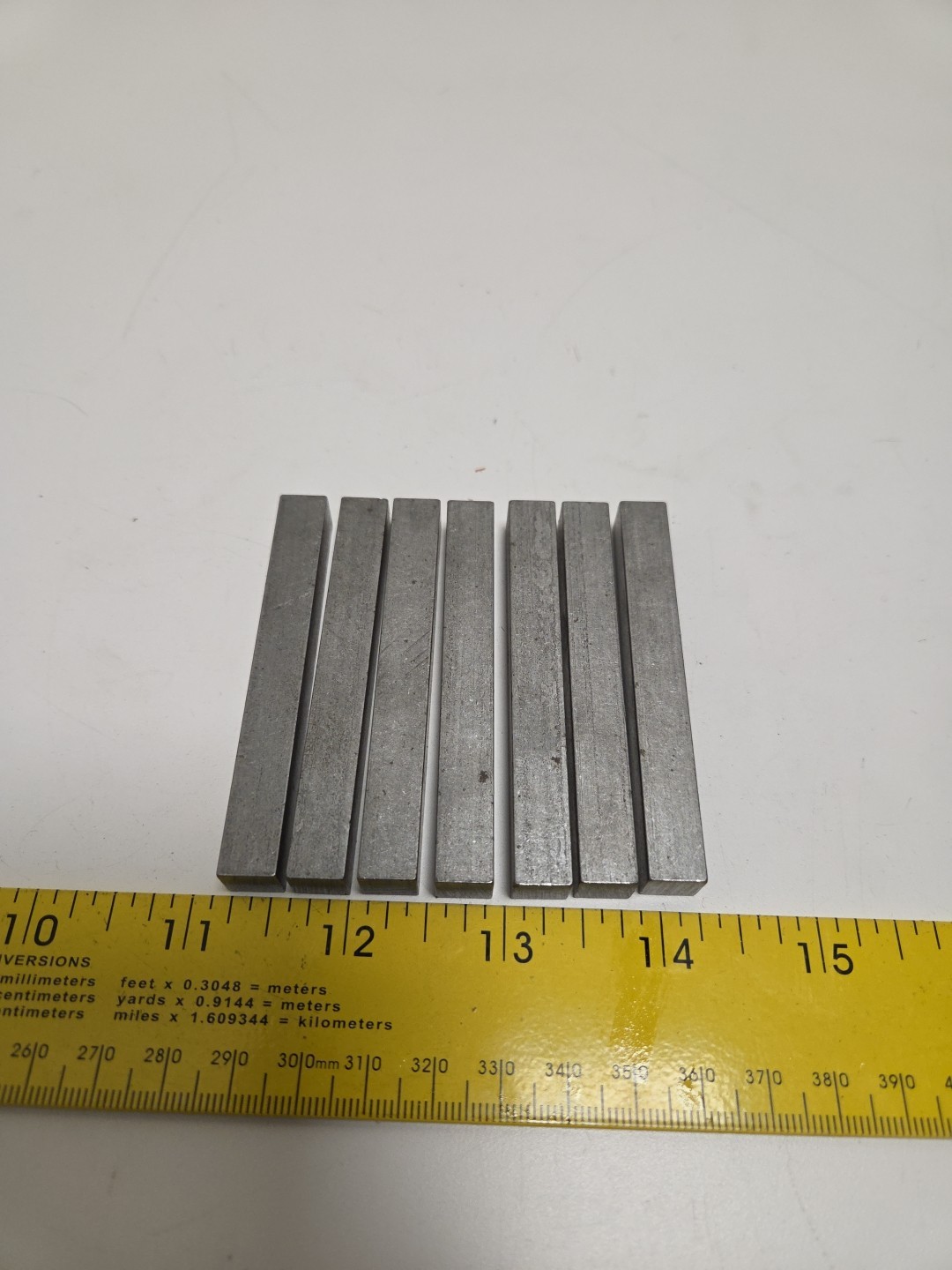 3/8″ X 3/8″ X 3″ Steel Sqaure Key Lot Of 7
