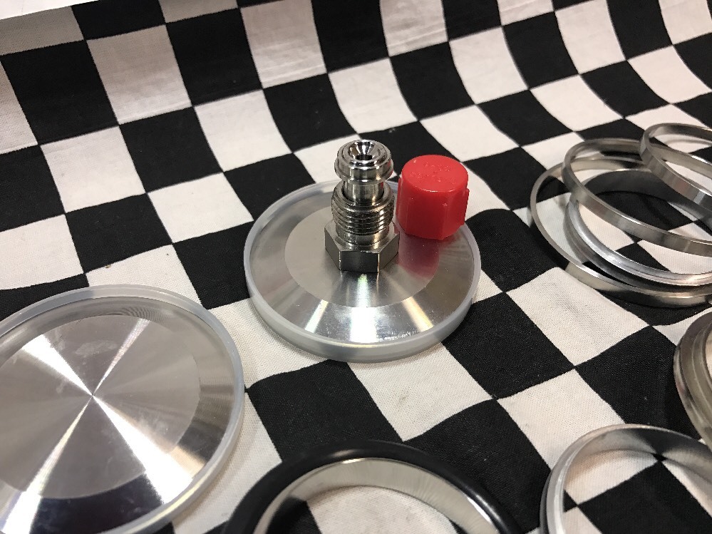 MDC VACUUM NW40 Blank Cap, NW40 to 1/4″, CENTERING RING, BIG LOT #136AF