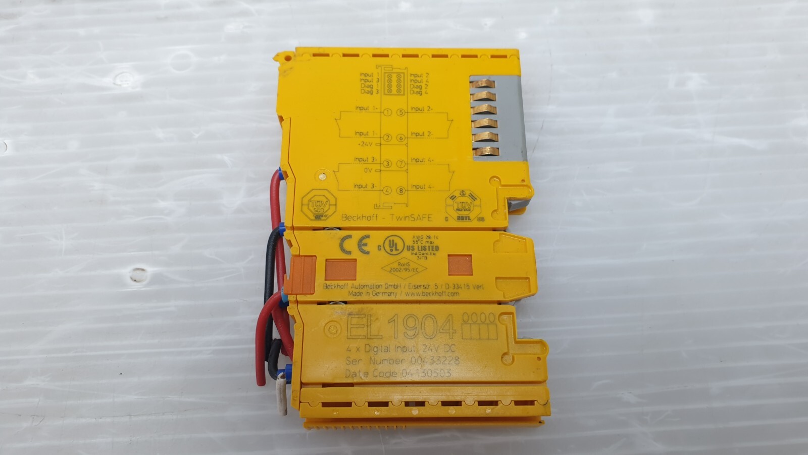 Beckhoff EL1904 4-Channel Digital Input Terminal