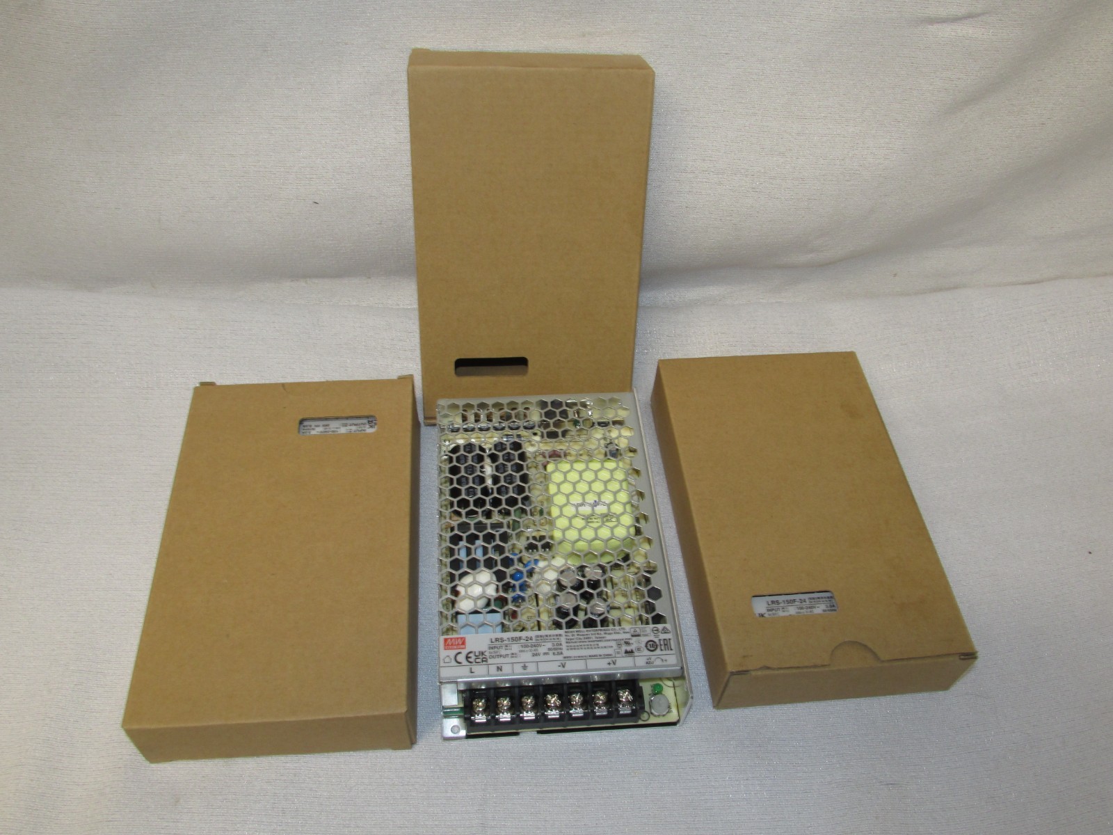 LOT OF 3 Mean Well LRS-150F-24 AC/DC Power Supply-1 Output – 24V@6.5A-156W NEW