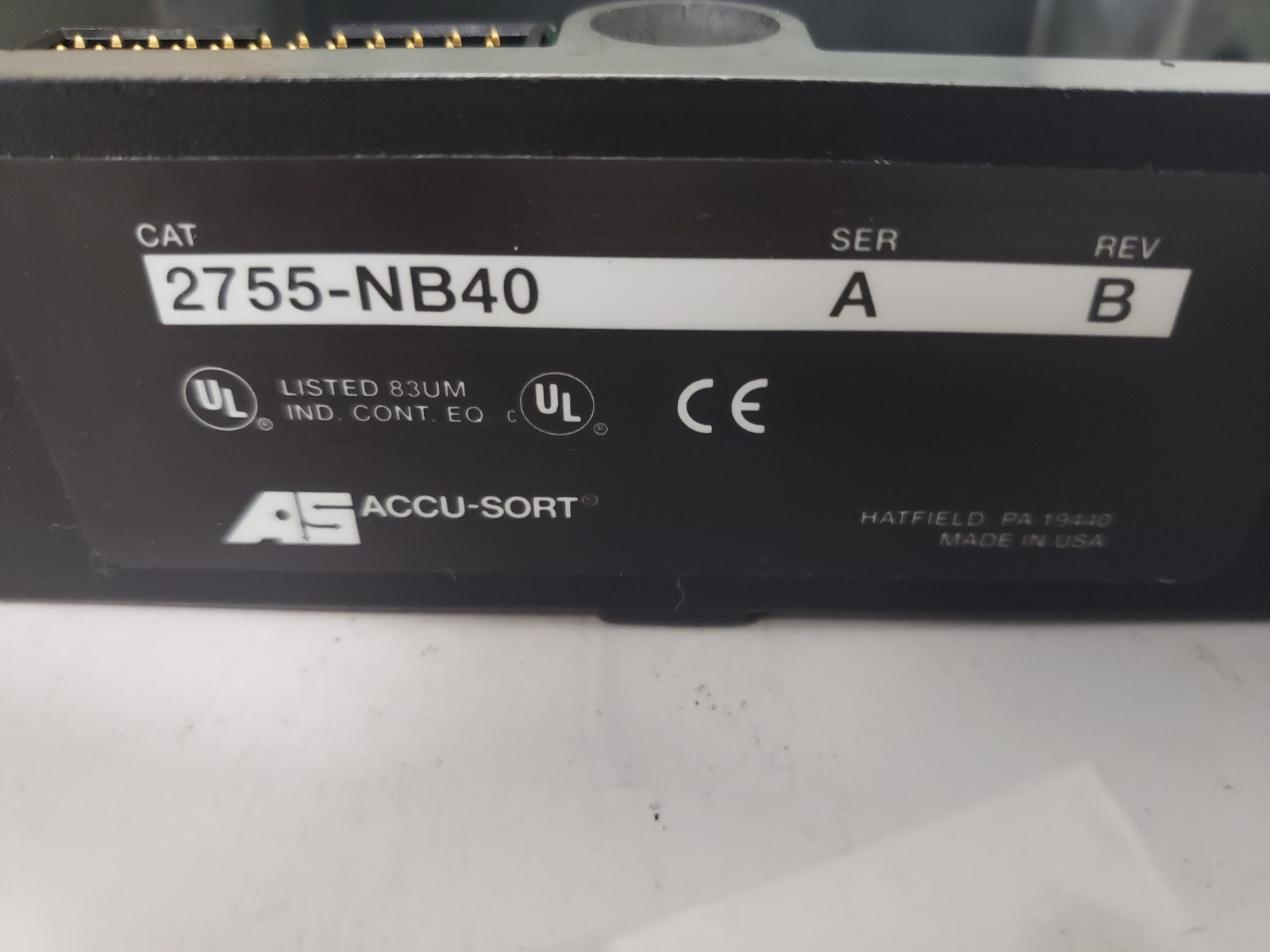ALLEN BRADLEY 2755-NB40 SERIES A ADAPTASCAN WIRING BASE NIB