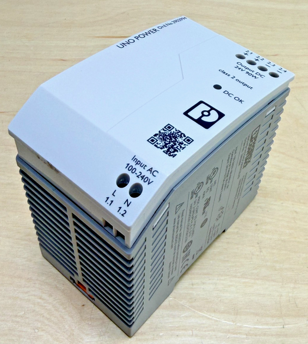 Phoenix UNO-PS/1AC/24DC/90W/C2LPS DC Power Supply, 24 VDC, 2902994
