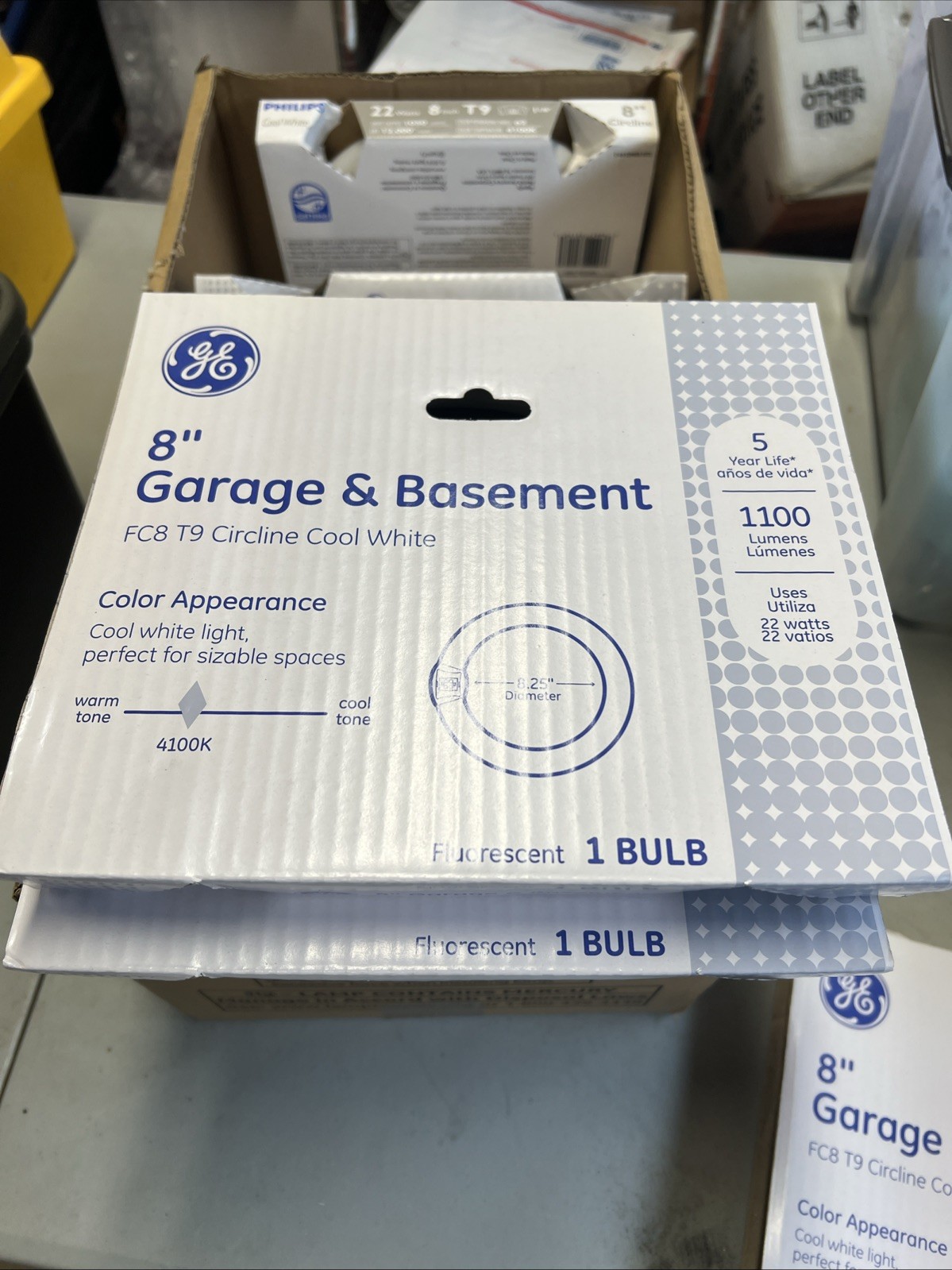 Lot Of 2 GE Lighting FC8T9/CW Circline Fluorescent Lamp 8″ 22W 4100K Cool White
