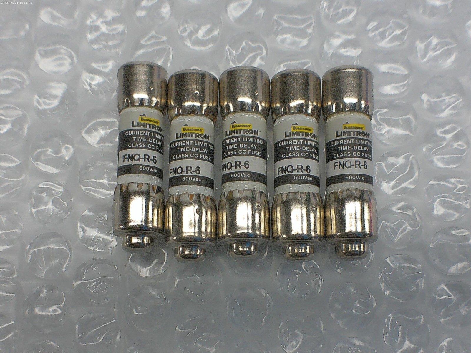 BUSSMANN FNQ-R-6 FUSE LOT OF 5 NSNP