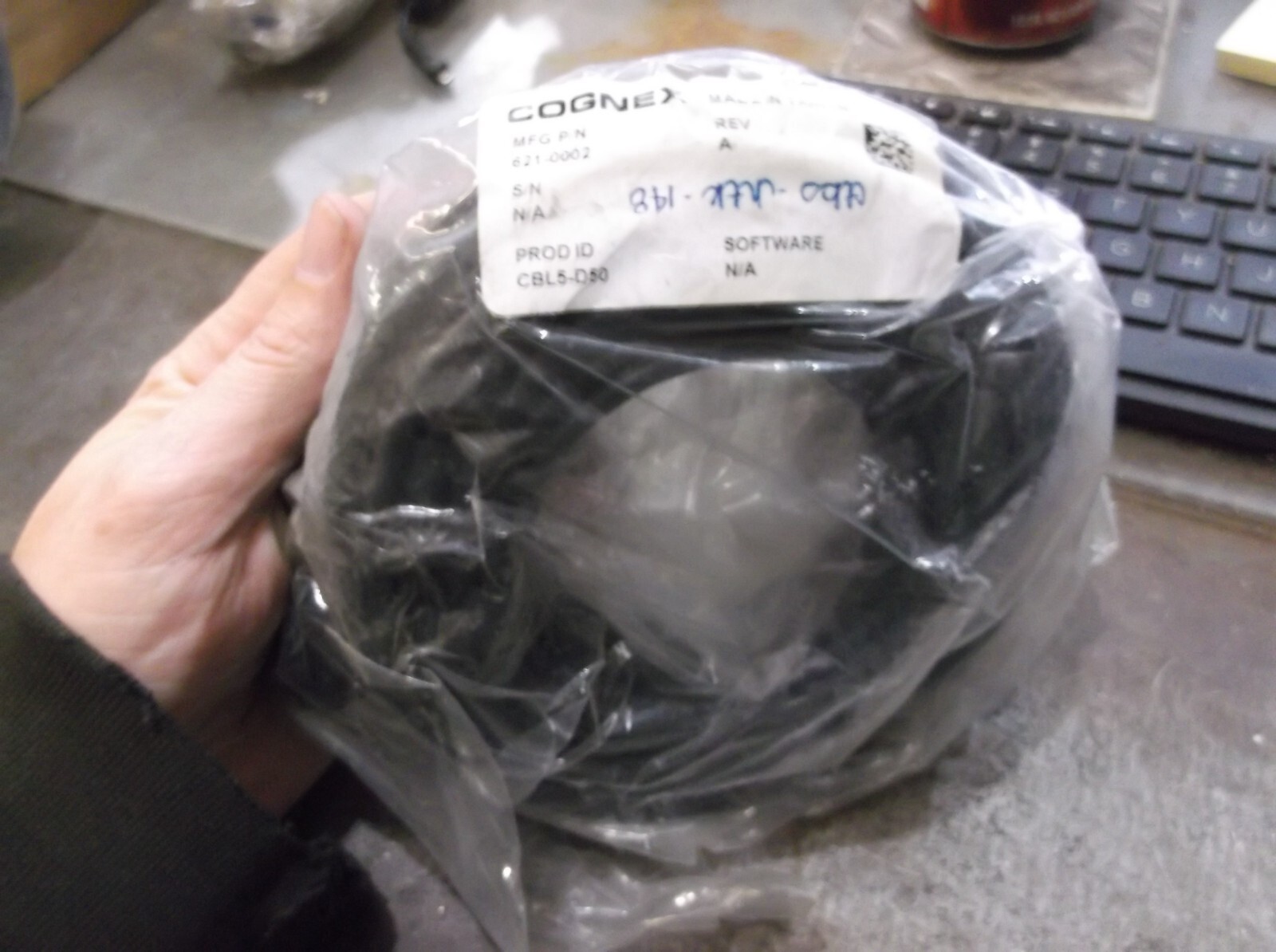 NEW IN PKG COGNEX 621-0002 REV A CORDSET CABLE 25 FT. WL63-2)