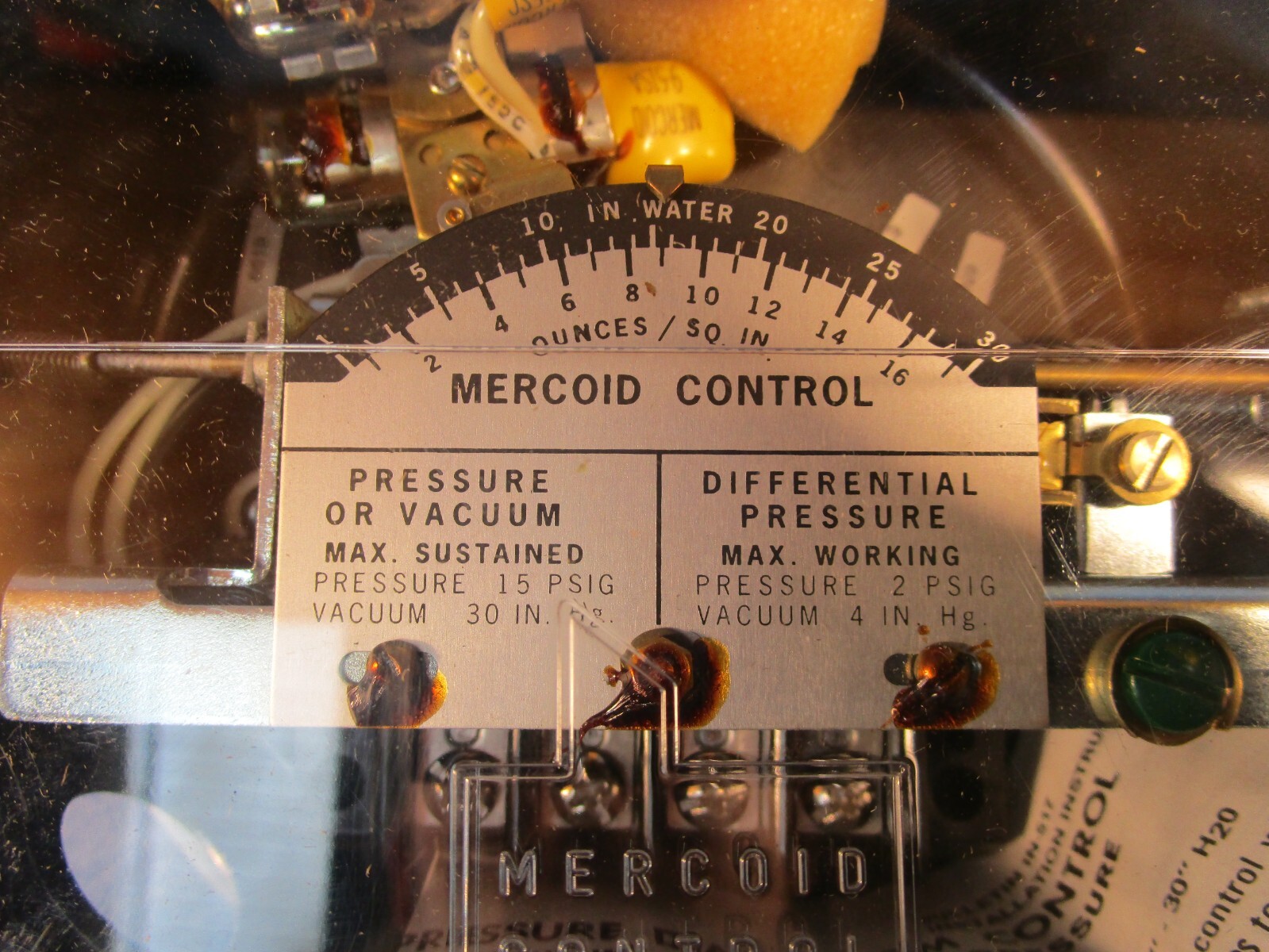 MERCOID PRL-105-P1 Control Differential Pressure Switch gauge