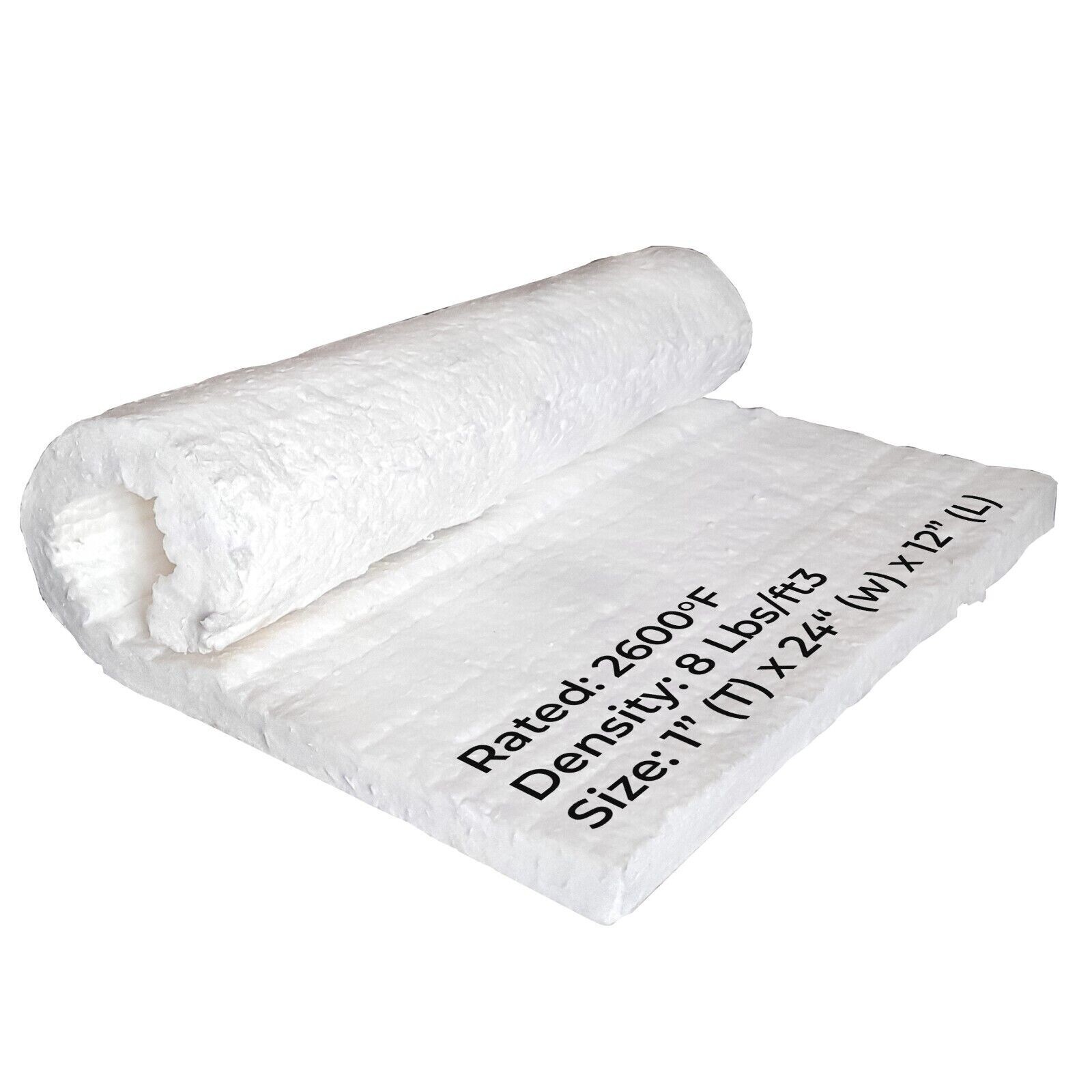 2 pcs of 1″ Ceramic Fiber Insulation Blanket 2600F 8# 12″ X 24″