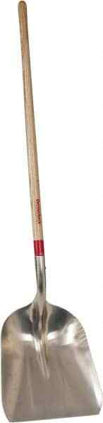 Razor-Back 53127 Scooping Shovel: Aluminum, Square 48″ Wood Straight Handle