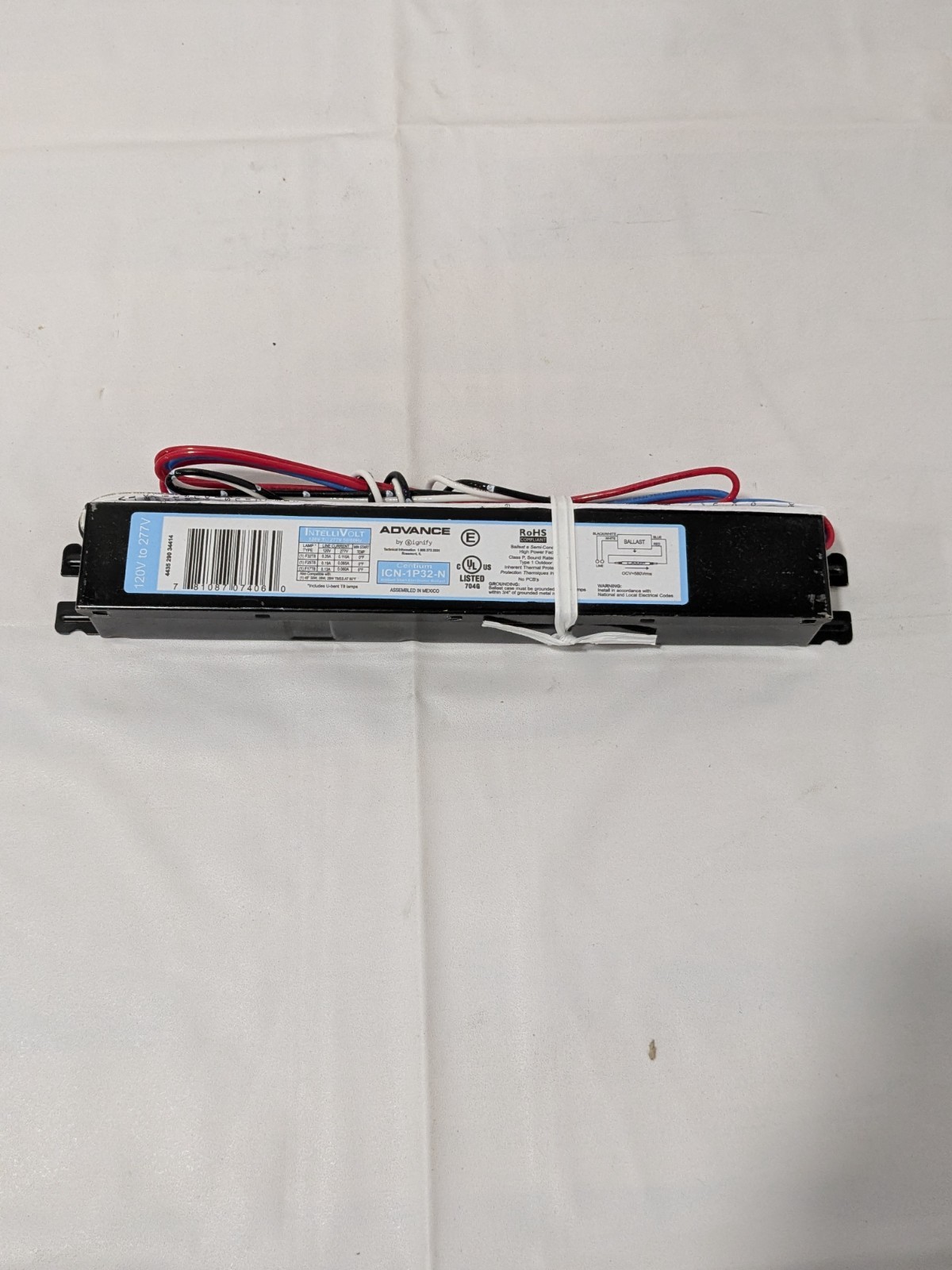 Advance Centium Electronic Fluorescent Ballast,120-277 Volt ICN-1P32-N