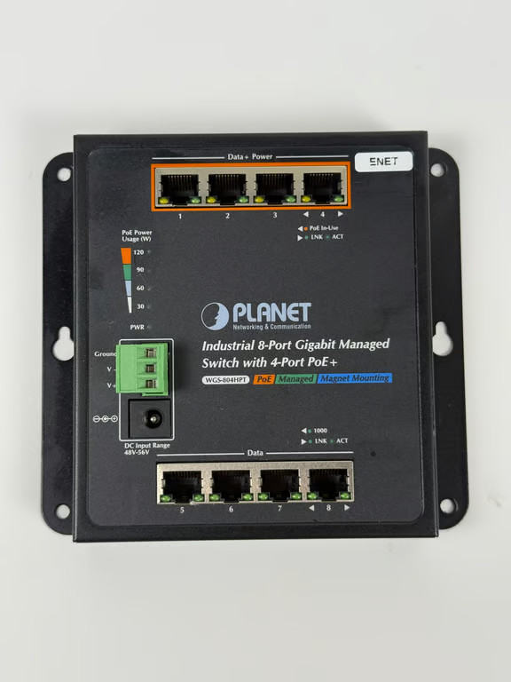 PLANET WGS-804HPT Industrial 8-Port Gigabit Managed Switch 4-Port PoE+ 120W