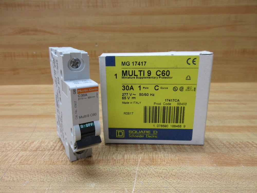 Schneider Merlin Gerin Square D 17417 Breaker MG17417 30A