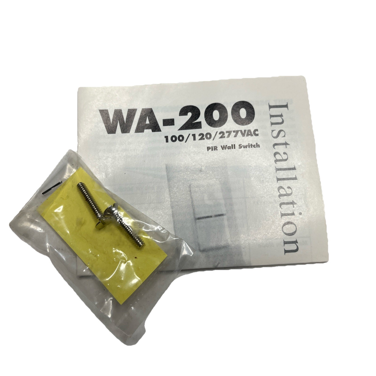 Watt Stopper WA-200-A Passive IR Automated Wall Switch 120-277 VAC 50/60 Hz