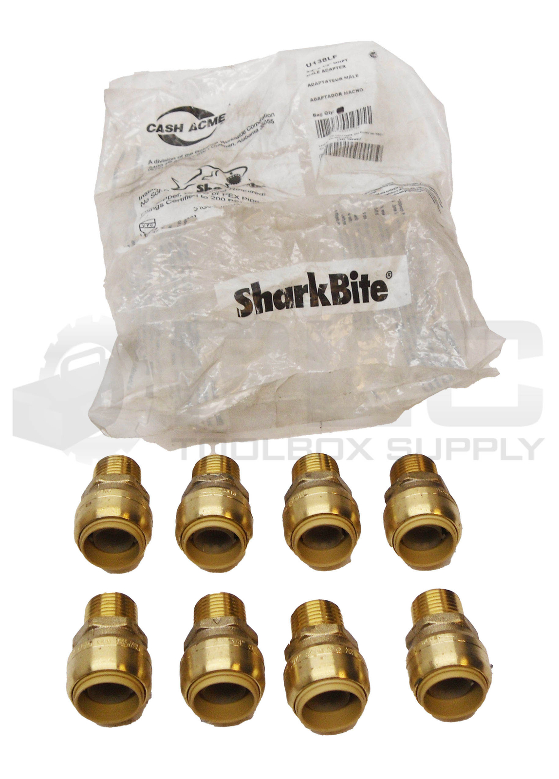 NEW BAG OF 8 CASH ACME SHARKBITE U138LF MALE ADAPTER 3/4″X1/2″MNPT *READ*