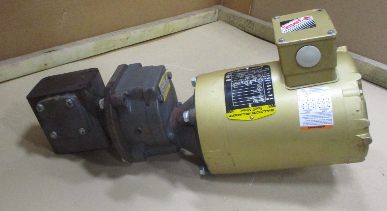 Baldor Motor and Gear Box 1750 RPM Max. Input H.P. 1.1 Ratio 5:1 A9043HM
