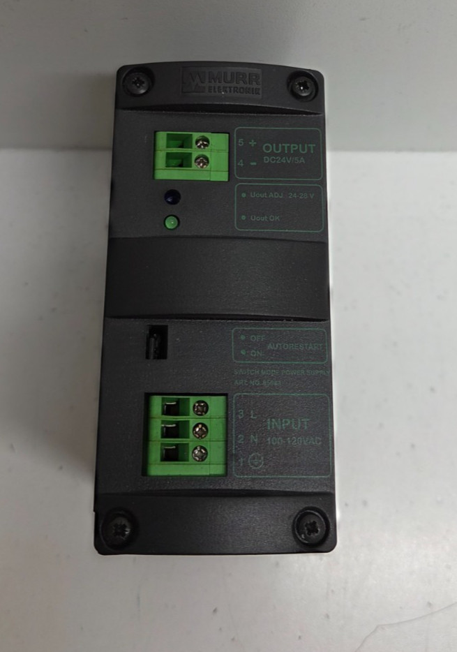 GUARANTEED! MURR ELEKTRONIK 100-120V INPUT 5A 24V OUT POWER SUPPLY MCS5-115/24