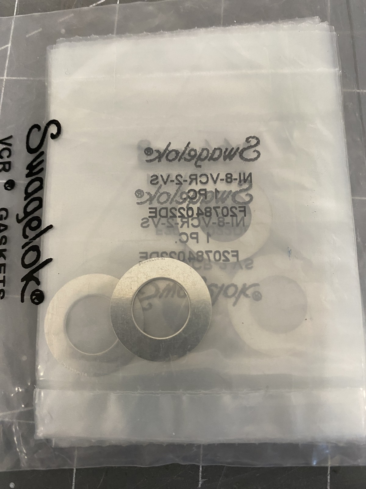 Swagelok VCR Gaskets PN: NI-8-VCR-2-VS
