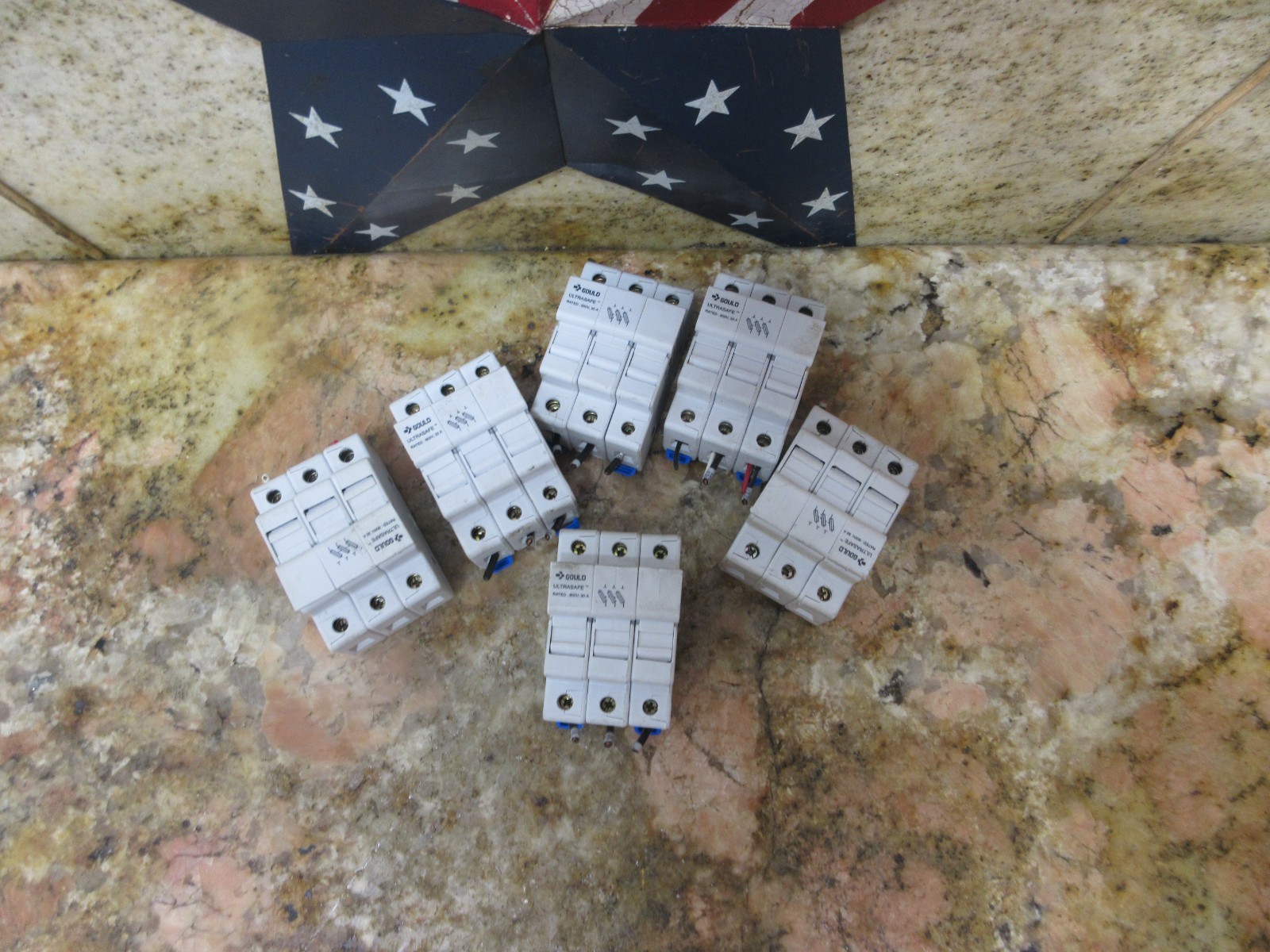 1998 HARDINGE COBRA LC-65 GOULD USM3 ULTRASAFE FUSE HOLDER LOT OF 6 PIECES