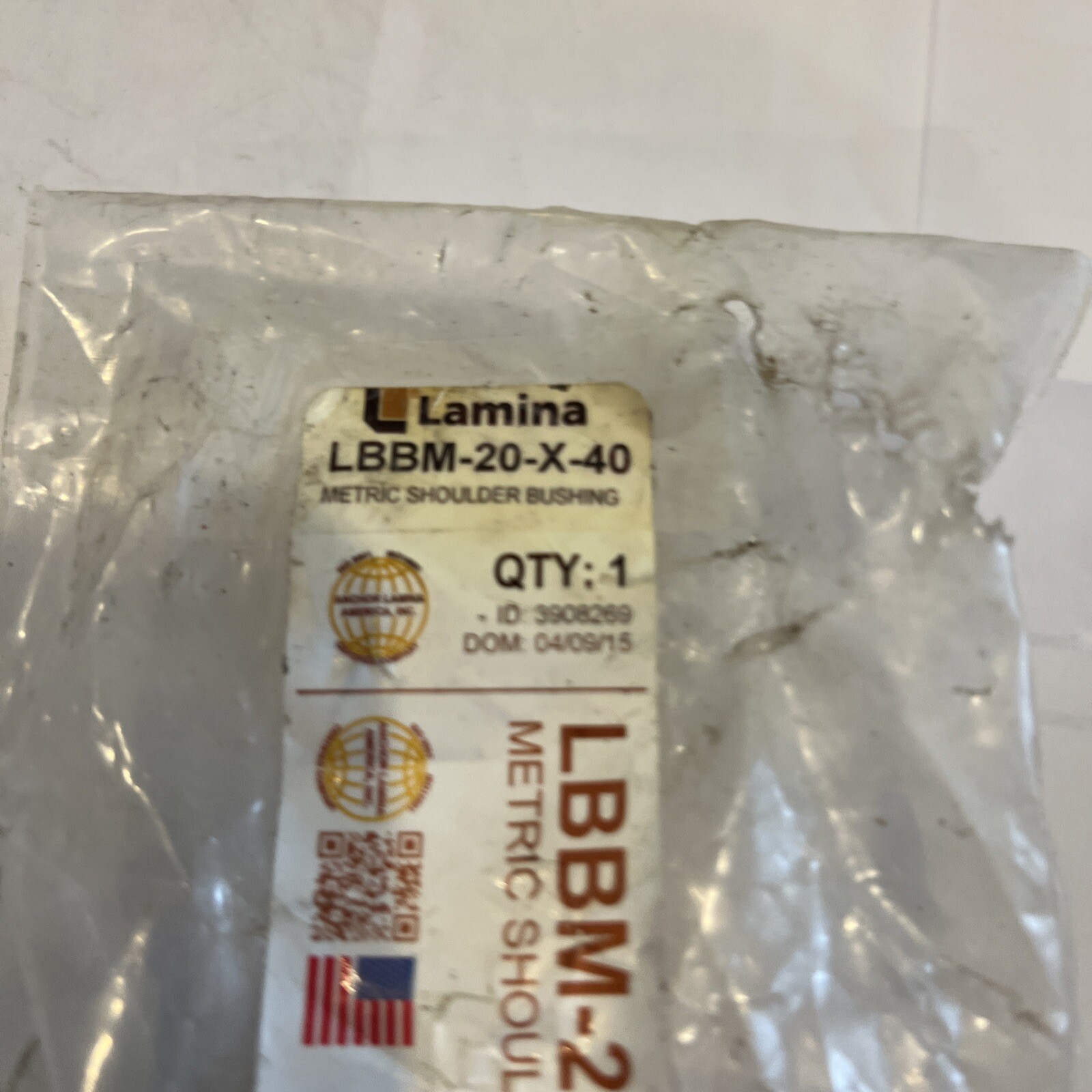 Lamina Metric Shoulder Bushing LBBM-20-X-40 New. Free Shipping. T1453 D3