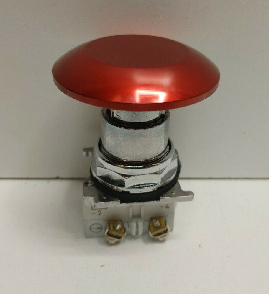 NEW OLD STOCK! EATON CUTLER-HAMMER JUMBO RED MUSHROOM PUSH BUTTON 10250T172-53